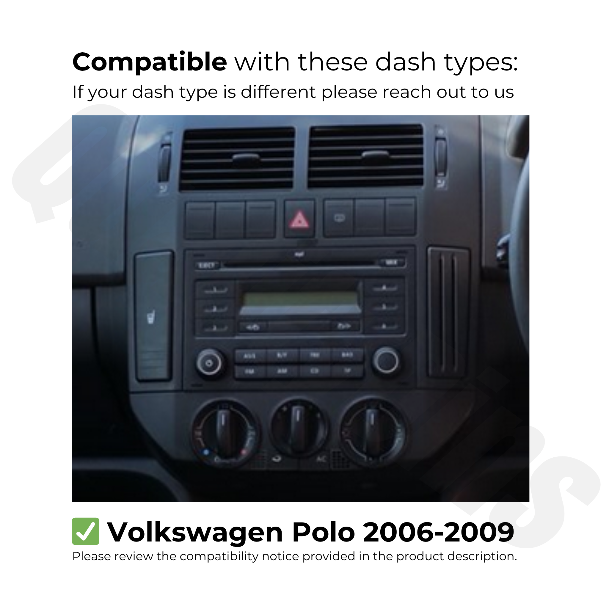 Volkswagen Polo 2006-2009 | Apple CarPlay & Android Auto Head Unit Upgrade Kit