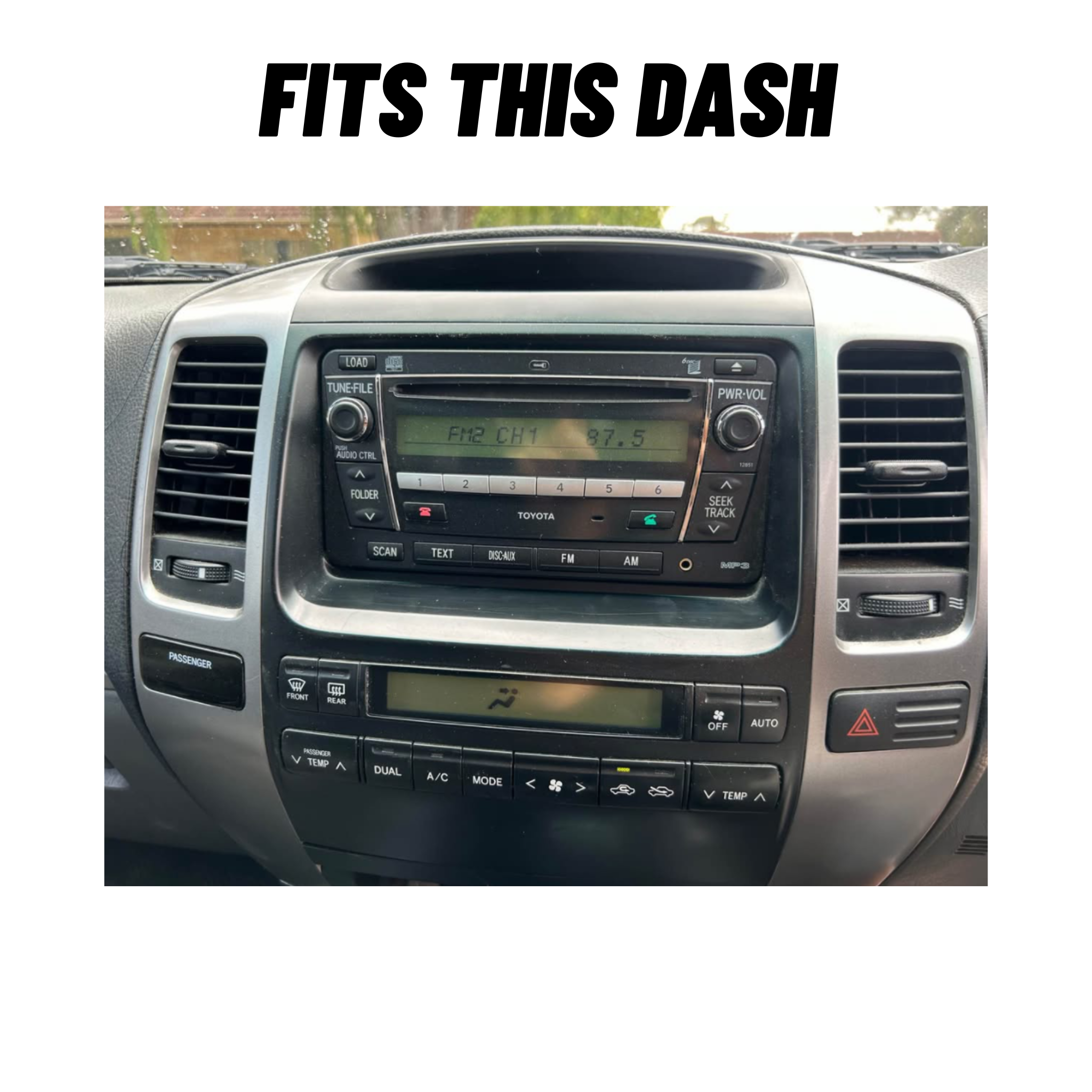 Toyota Prado 120 Series 2003-2009 Apple CarPlay and Android Auto Plug and Plug Head Unit Upgrade Kit