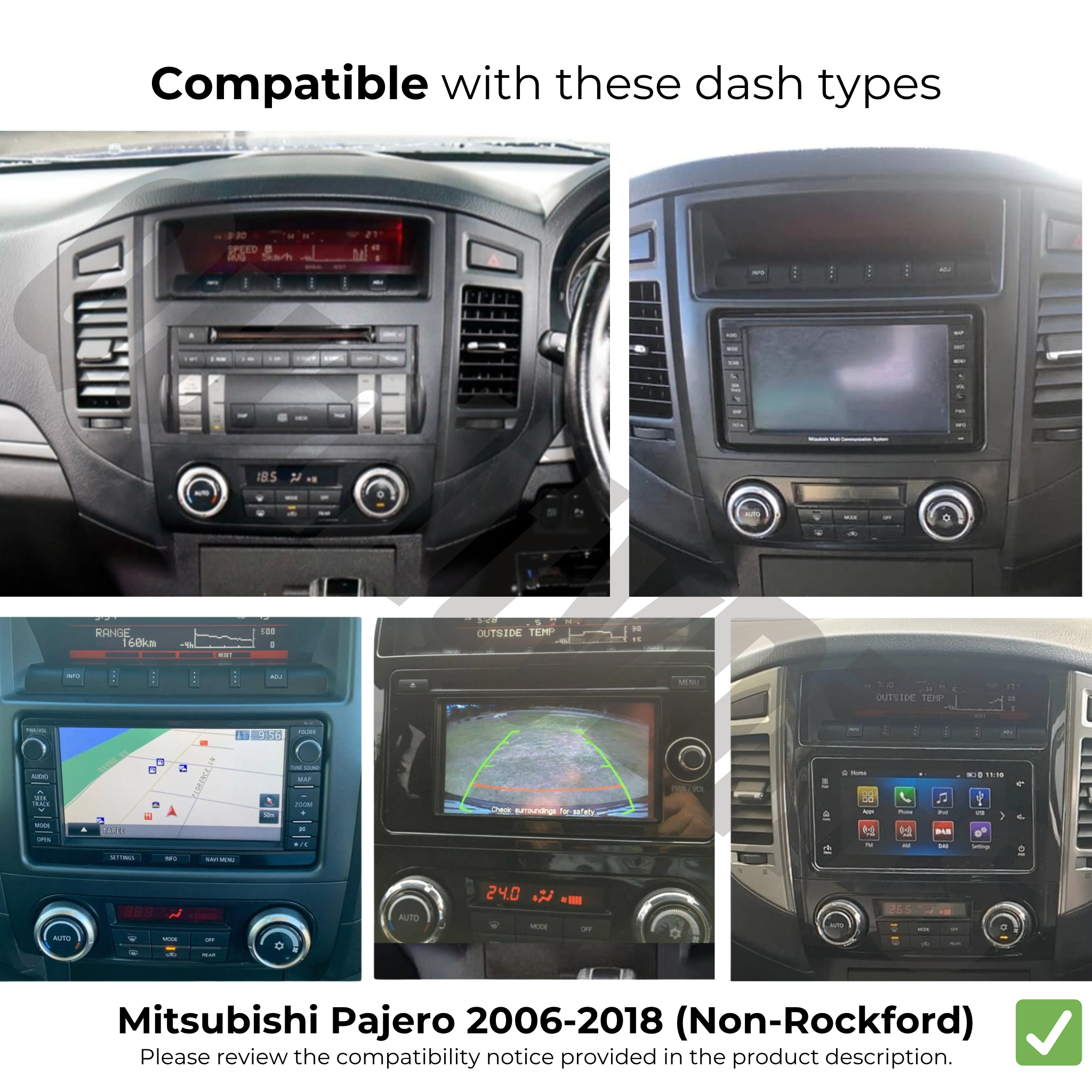 Mitsubishi Pajero 2006-2019 | Apple CarPlay & Android Auto Head Unit Upgrade Kit