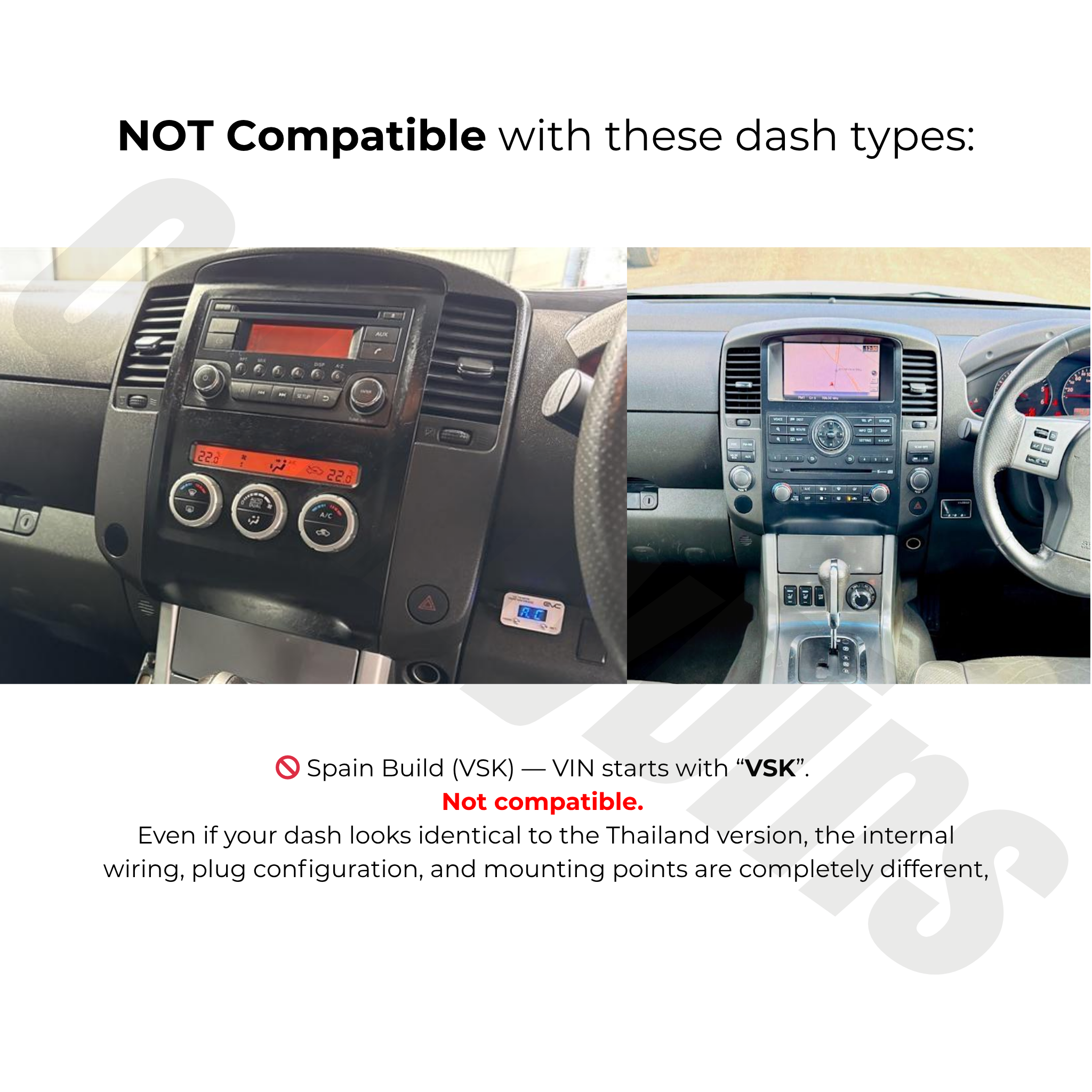 Nissan Navara D40 2006-2014 | Apple CarPlay & Android Auto Head Unit Upgrade Kit | Thai Model Only (See Photo)