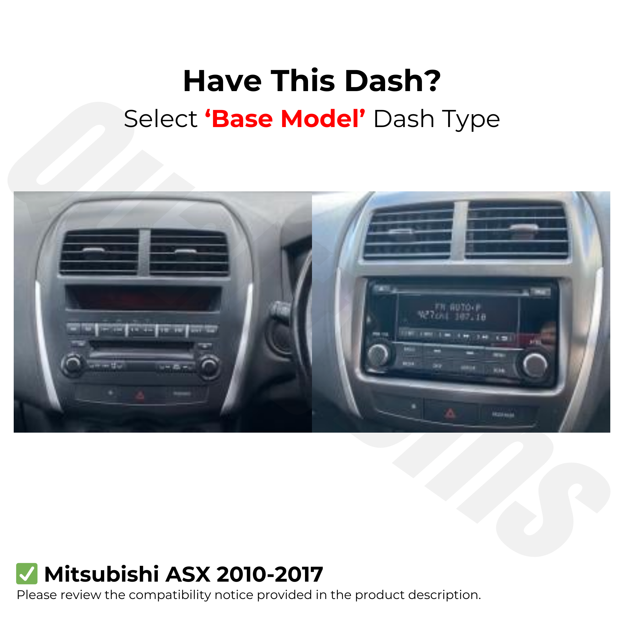 Mitsubishi ASX 2010-2017 | Apple CarPlay & Android Auto Head Unit Upgrade Kit