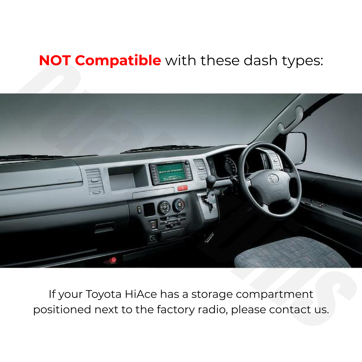 Toyota HiAce 2004-2018 | Apple CarPlay & Android Auto Head Unit Upgrade Kit