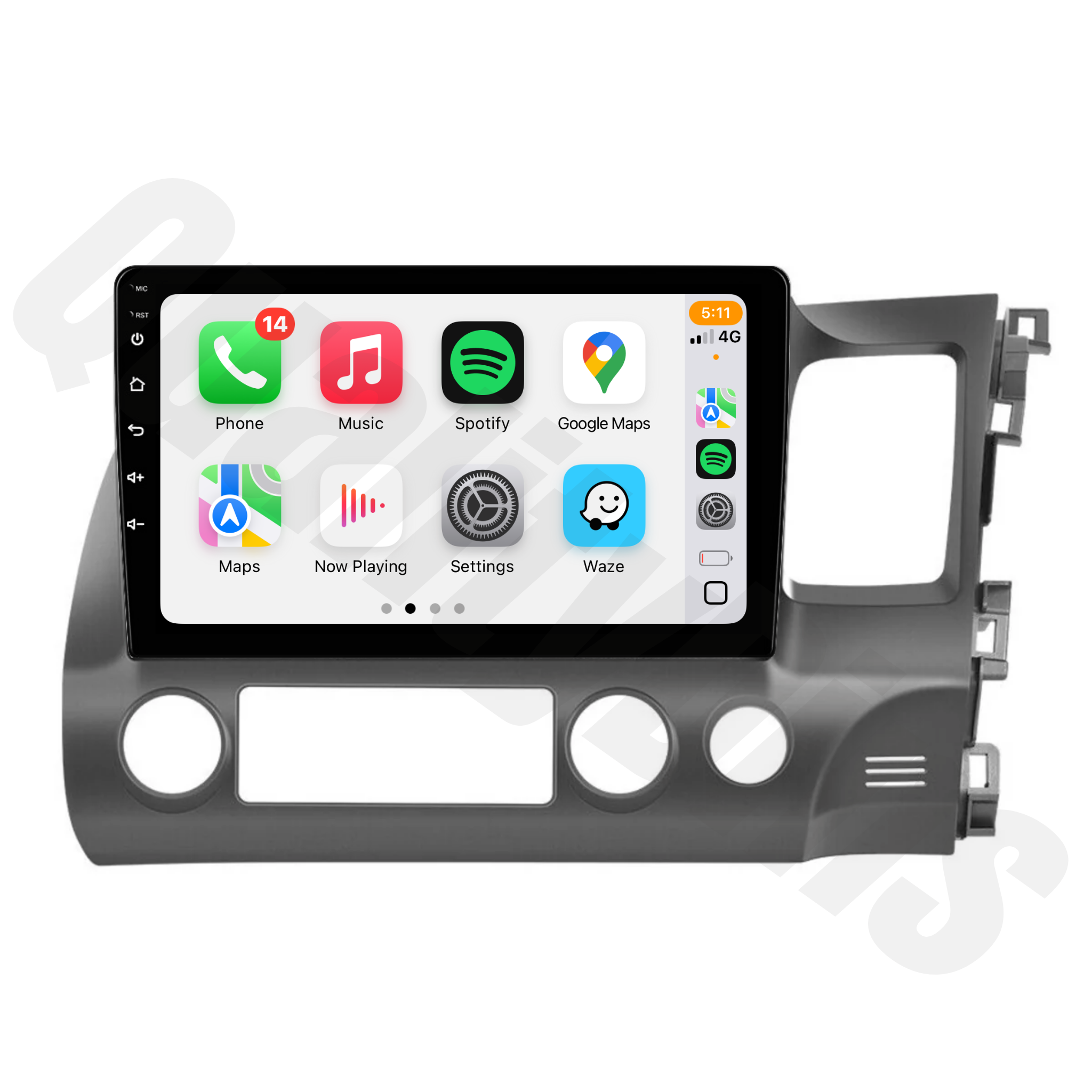 Honda Civic 2006-2011 | Apple CarPlay & Android Auto Head Unit Upgrade Kit | (Sedan)
