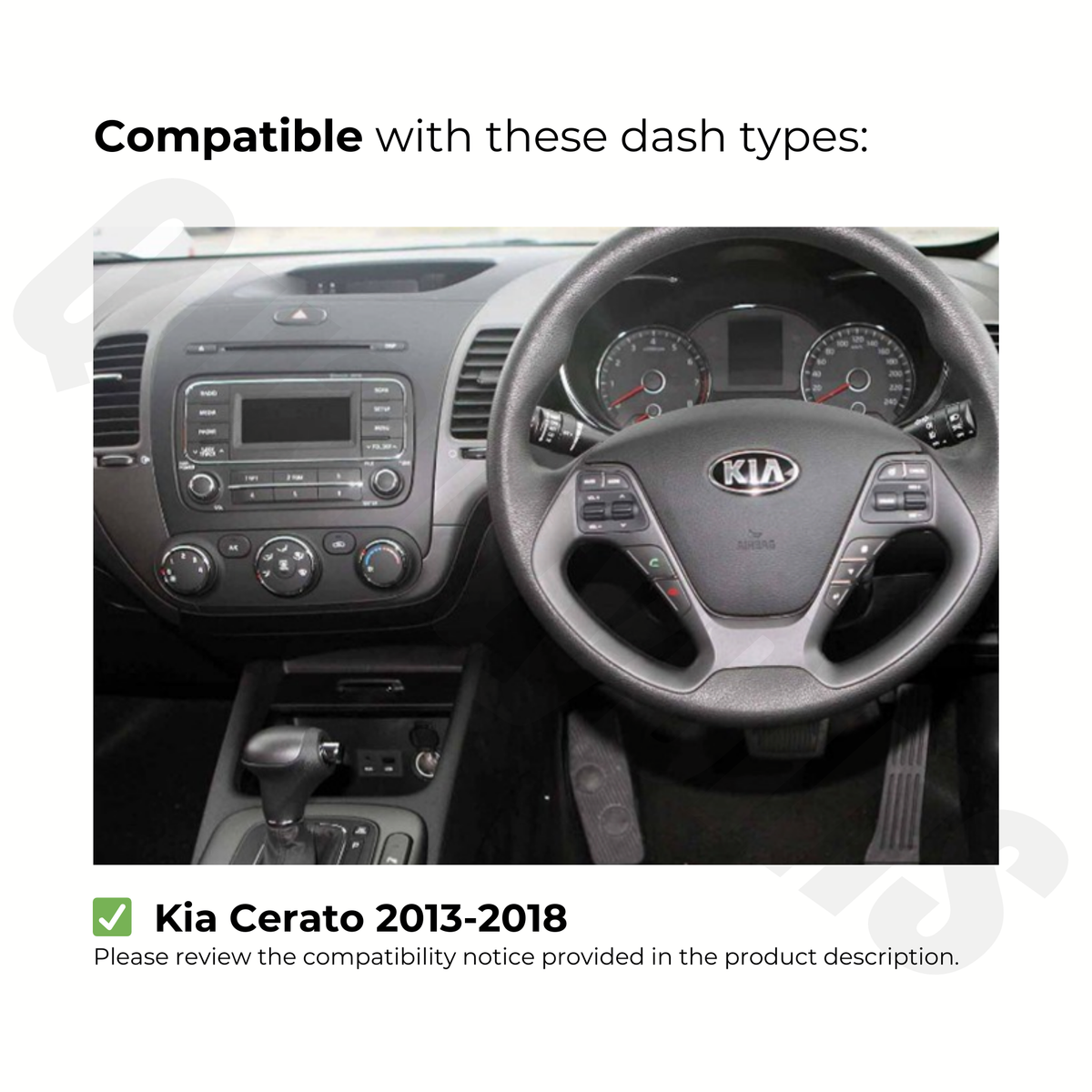 Kia Cerato 2013-2018 | Apple CarPlay & Android Auto Head Unit Upgrade Kit