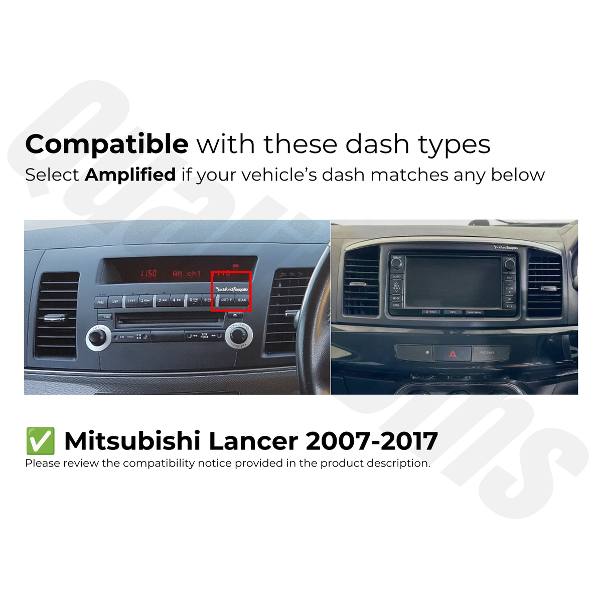 Mitsubishi Lancer 2007-2017 | Apple CarPlay & Android Auto Head Unit Upgrade Kit