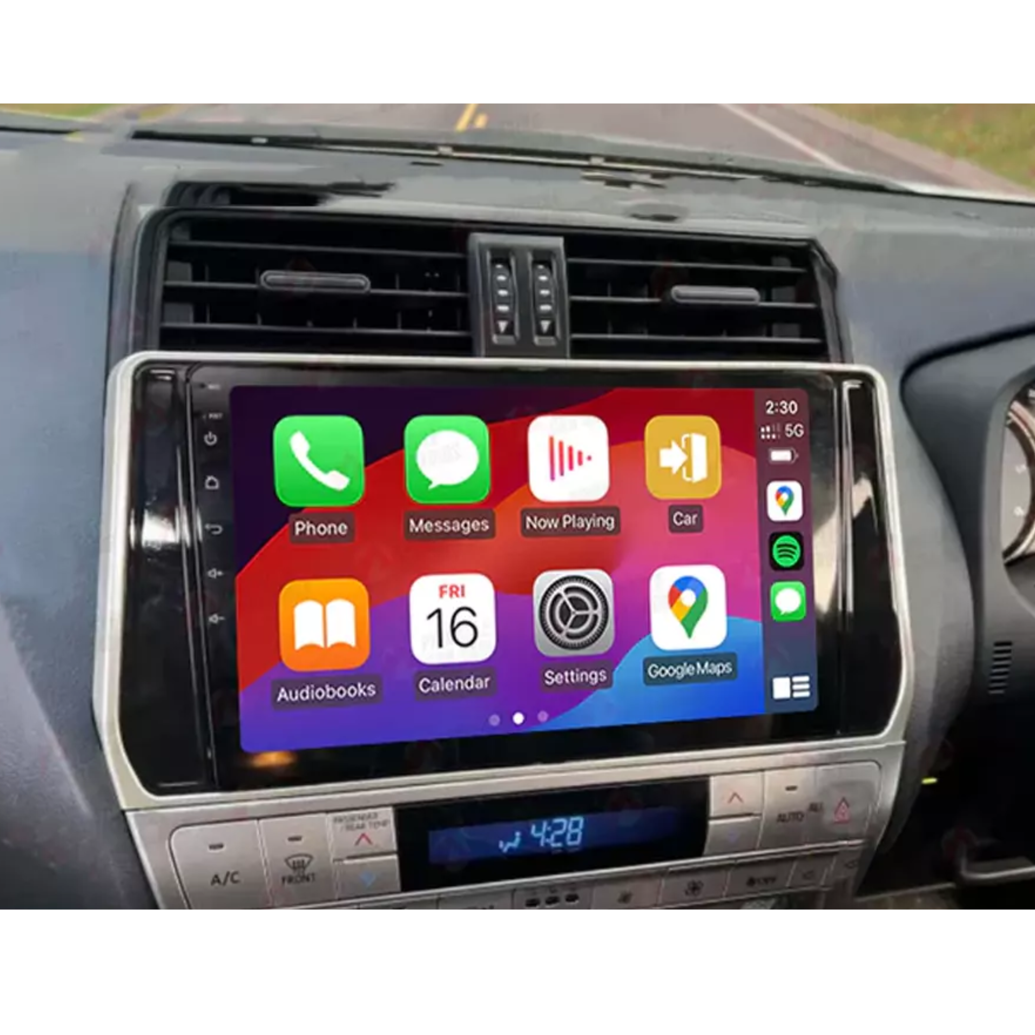 Toyota Prado 150 Series 2017-2020 Apple CarPlay and Android Auto Plug and Plug Head Unit Upgrade Kit
