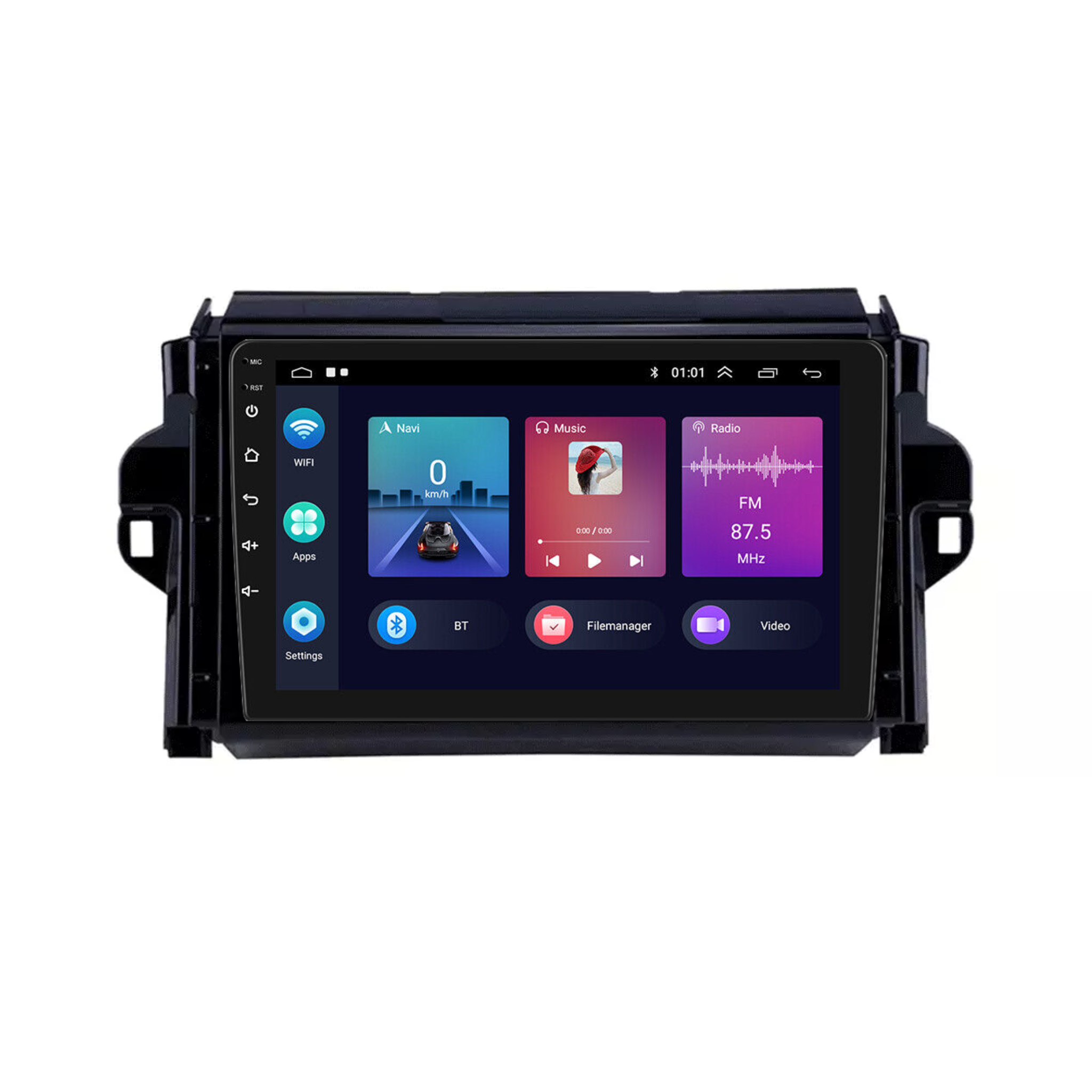 Toyota Fortuner 2015-2020 Apple CarPlay and Android Auto Plug and Plug Head Unit Upgrade Kit