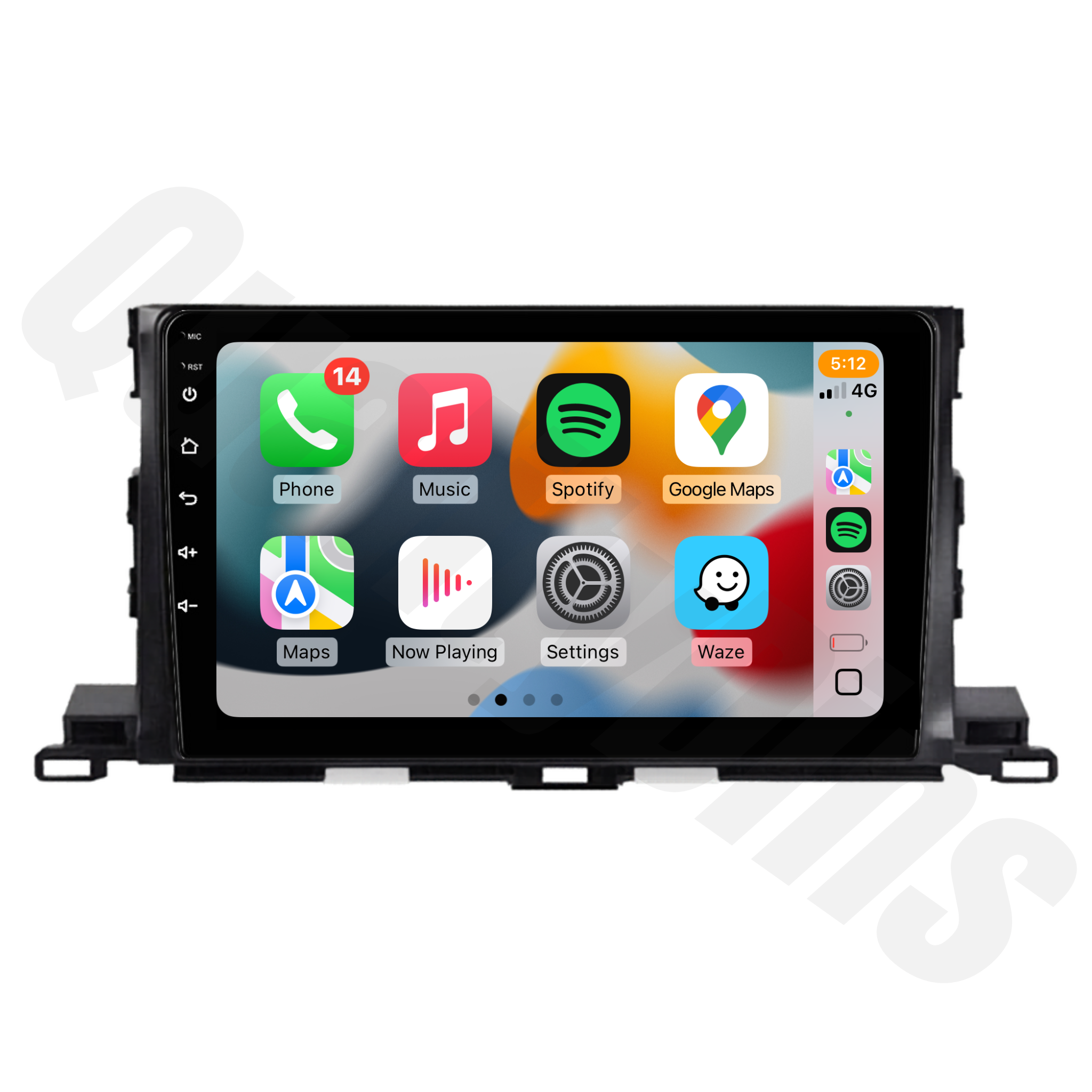 Toyota Kluger 2014-2019 | Apple CarPlay & Android Auto Head Unit Upgrade Kit