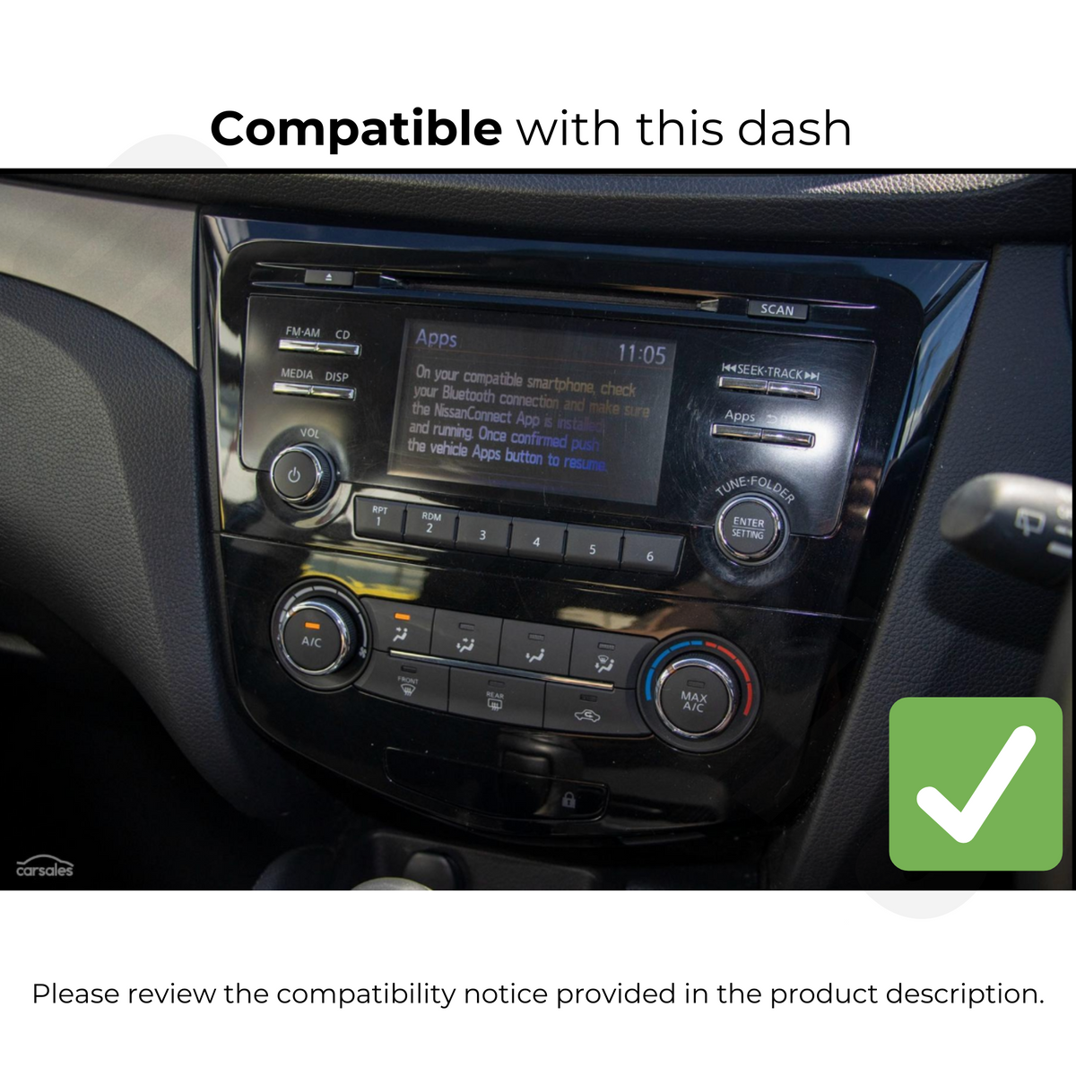 Nissan Qashqai J11 Series 2014-2021 | Apple CarPlay & Android Auto Head Unit Upgrade Kit | Fits Specific Dash Type (See Photo)