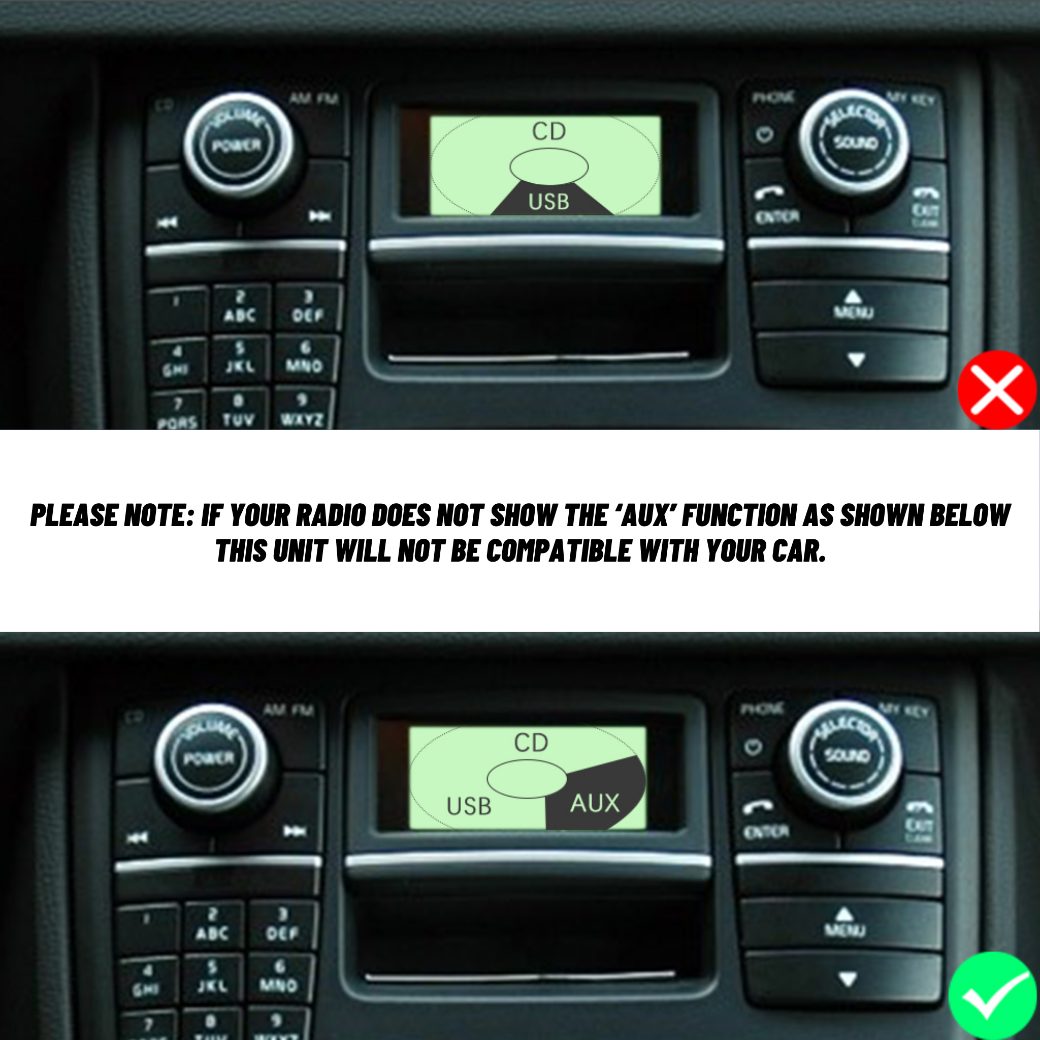 Volvo XC90 2004-2013 Apple CarPlay and Android Auto Plug and Plug Head Unit Upgrade Kit