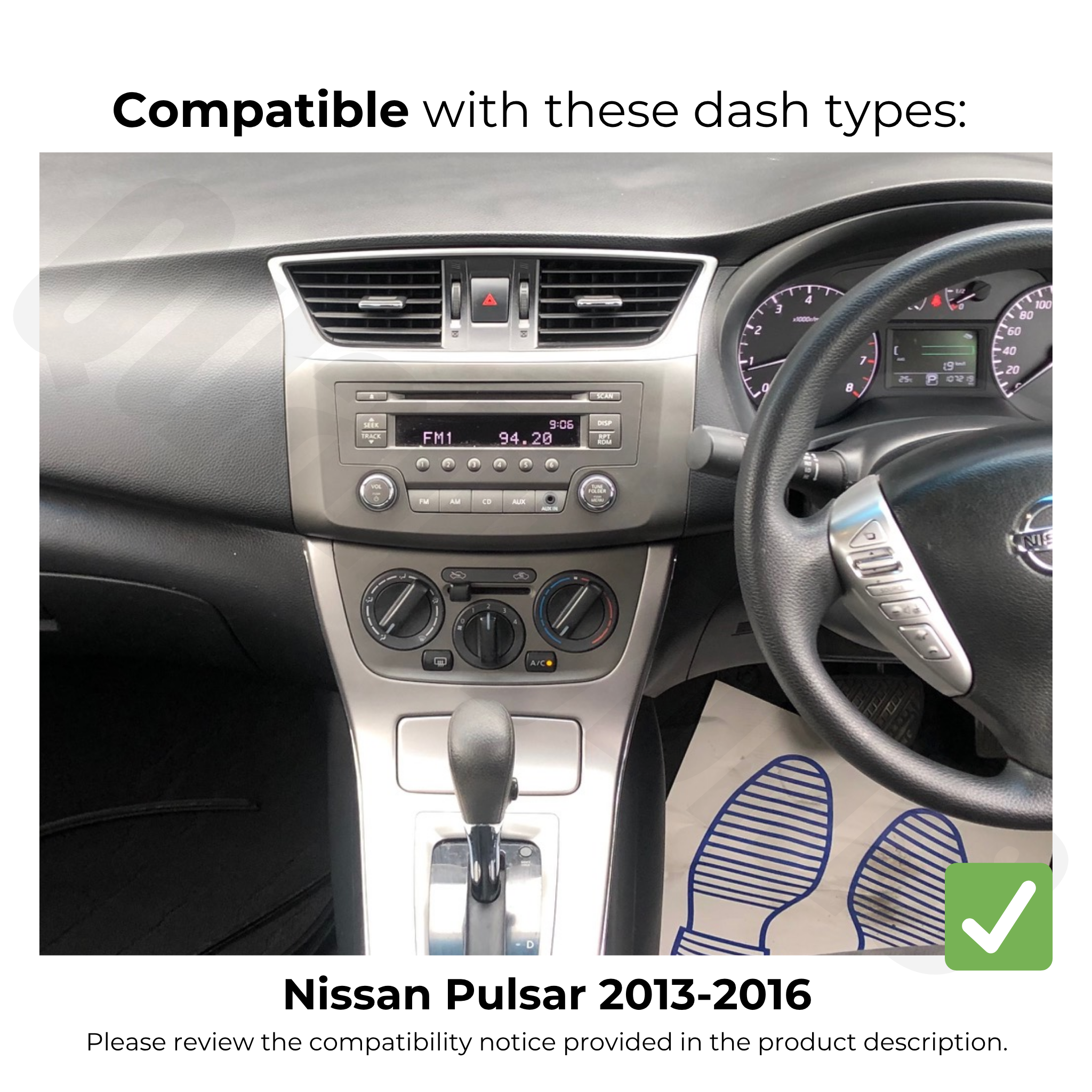 Nissan Pulsar 2013-2016 | Apple CarPlay & Android Auto Head Unit Upgrade Kit