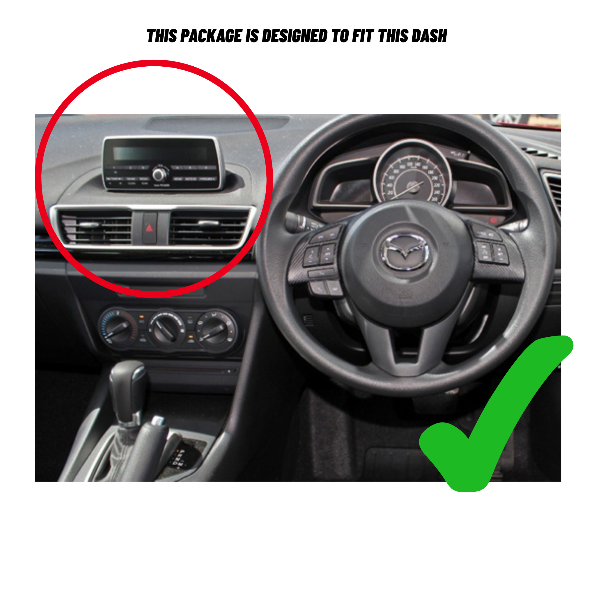 Mazda 3 2013-2016 Apple CarPlay and Android Auto Plug and Plug Head Unit Upgrade Kit