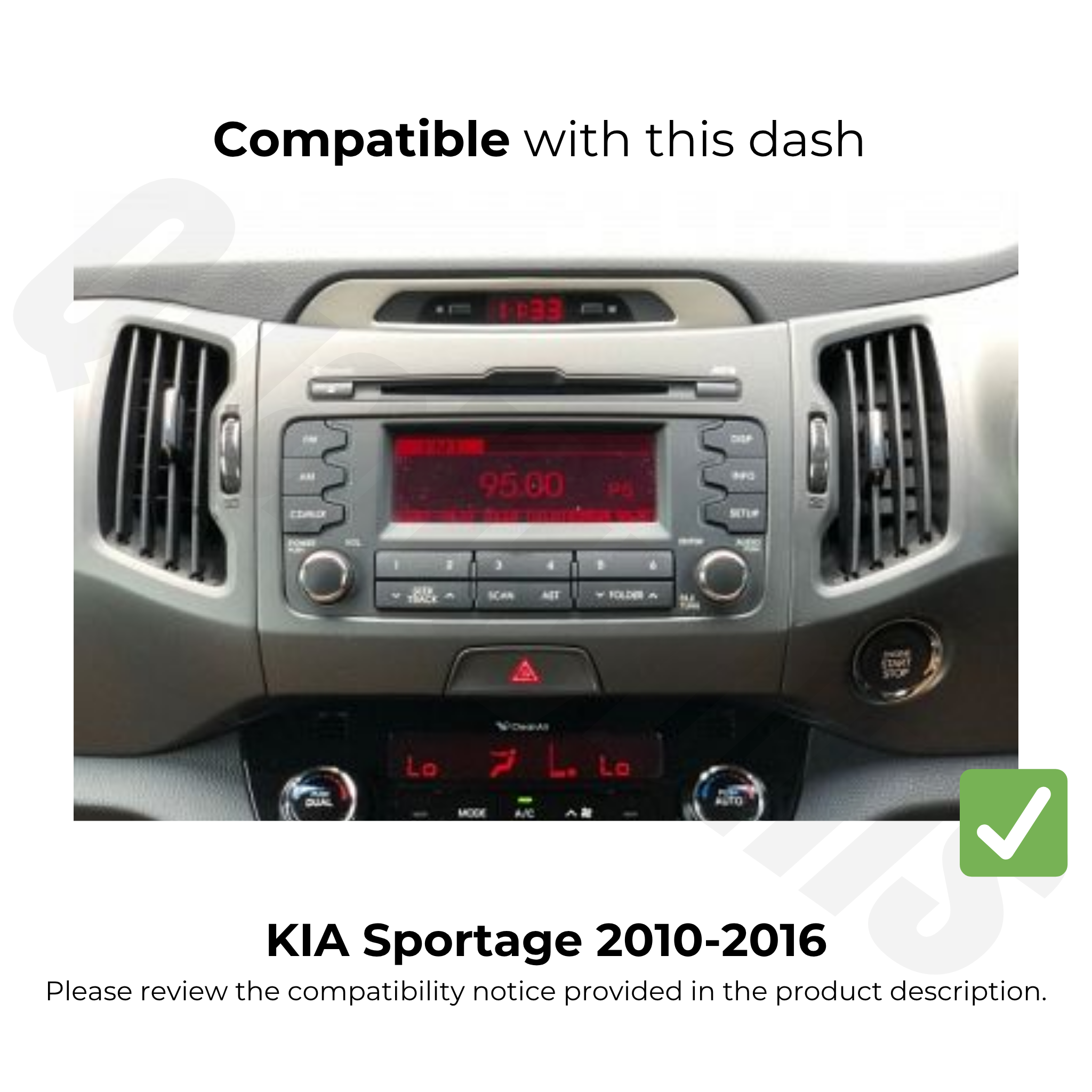 KIA Sportage 2010-2016 | Apple CarPlay & Android Auto Head Unit Upgrade Kit