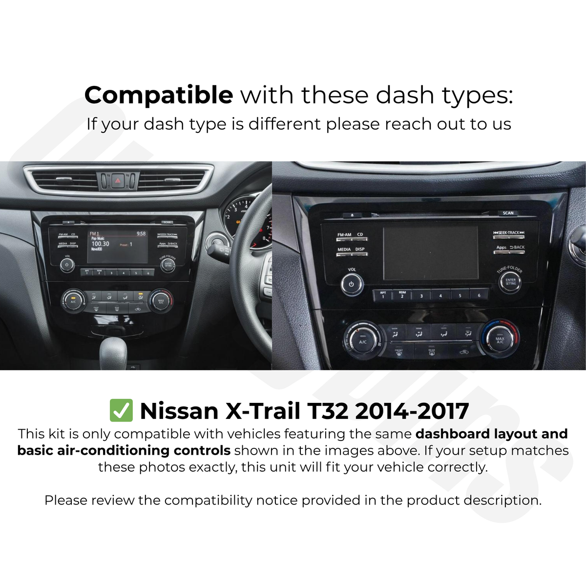 Nissan X-Trail T32 2014-2017 | Apple CarPlay & Android Auto Head Unit Upgrade Kit