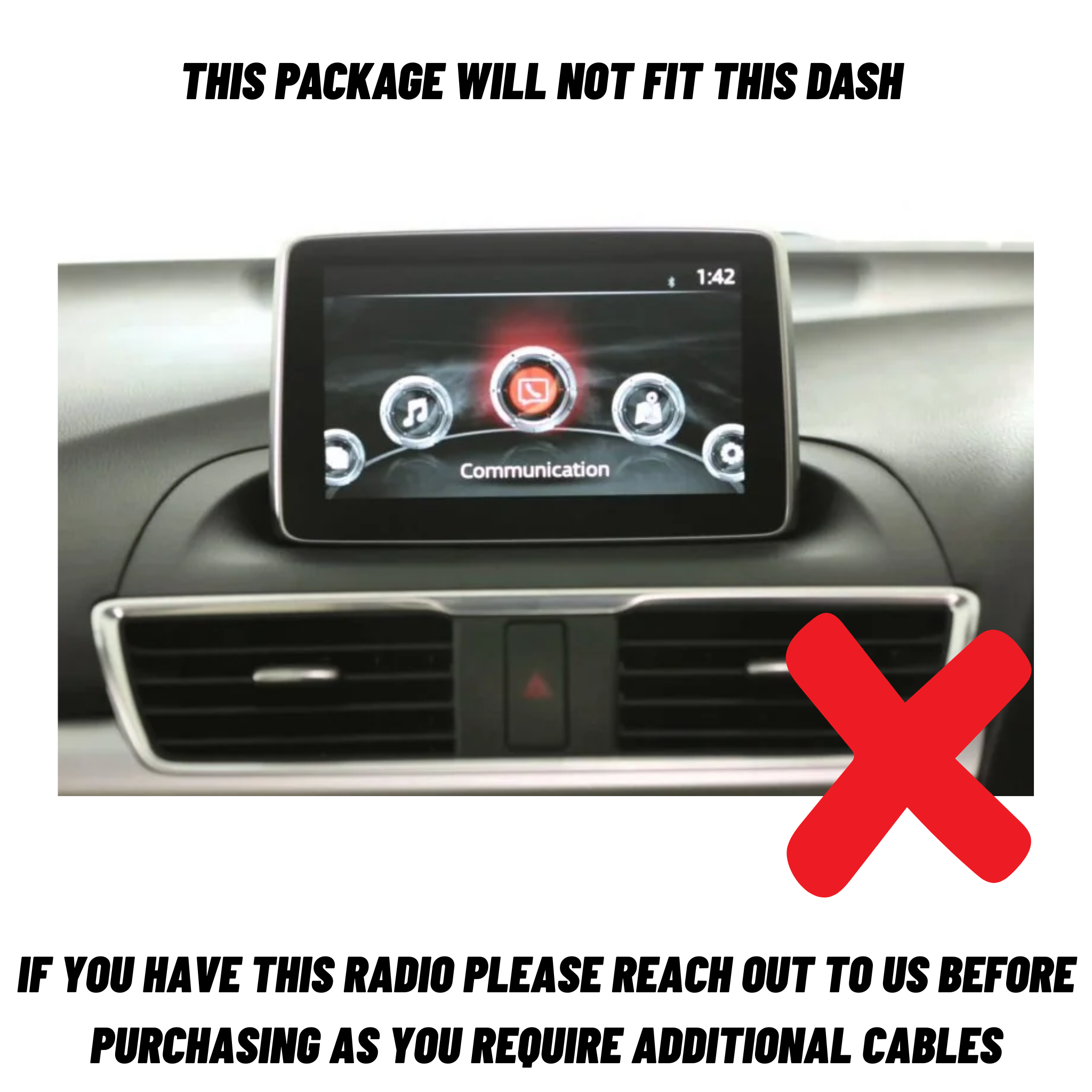 Mazda 3 2013-2016 Apple CarPlay and Android Auto Plug and Plug Head Unit Upgrade Kit