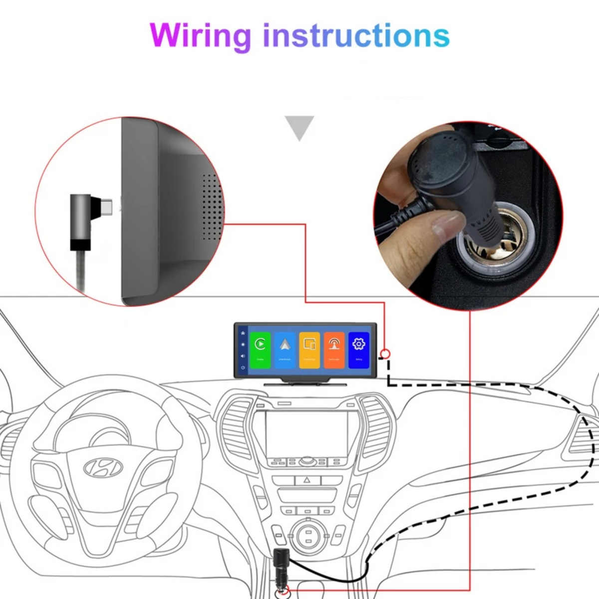 Wireless Apple CarPlay & Android Auto CarTablet (10.26")