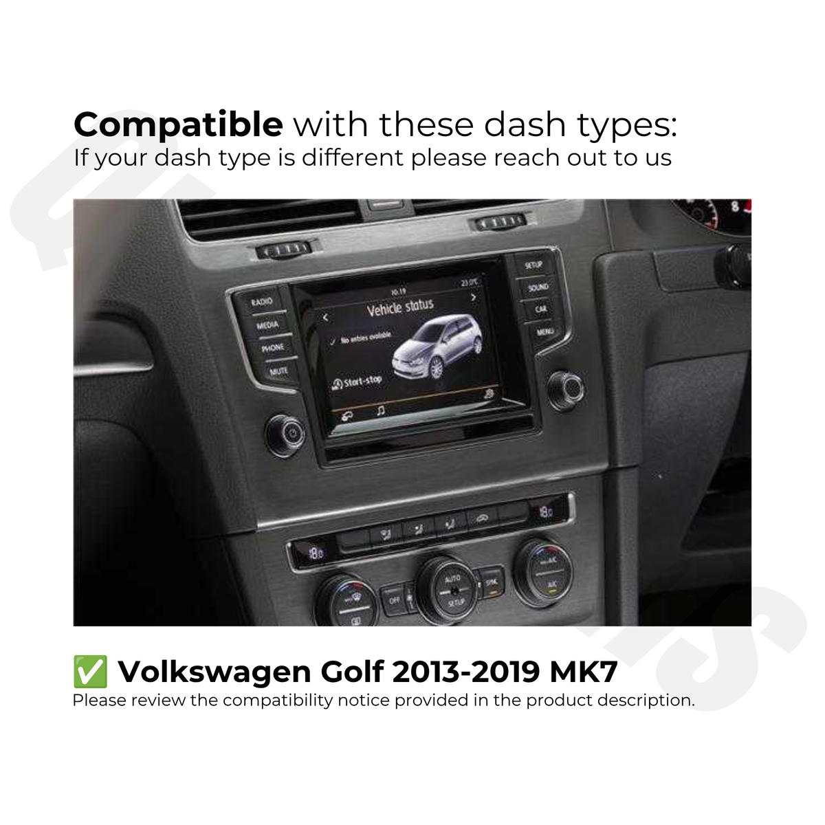 Volkswagen Golf 2013-2019 MK7 | Apple CarPlay & Android Auto Head Unit Upgrade Kit