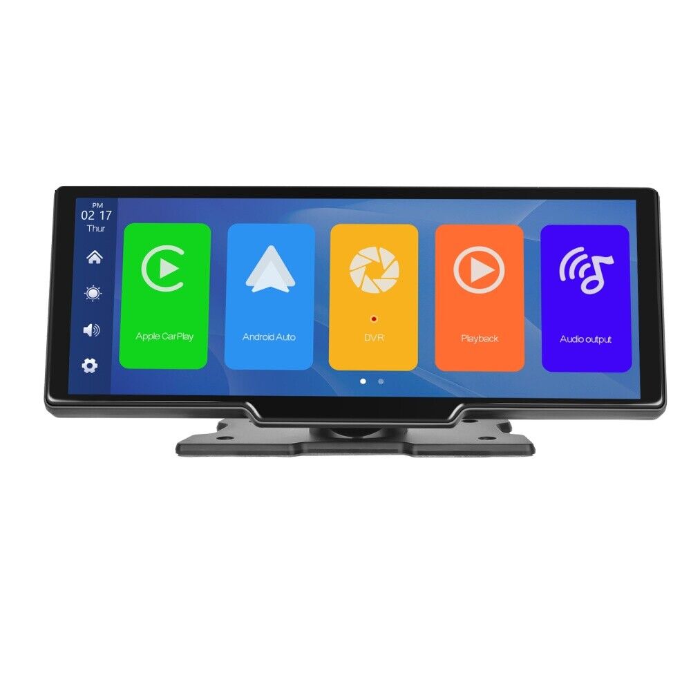 10.26" Wireless Apple CarPlay & Android Auto Tablet with Built-In Dash Cam