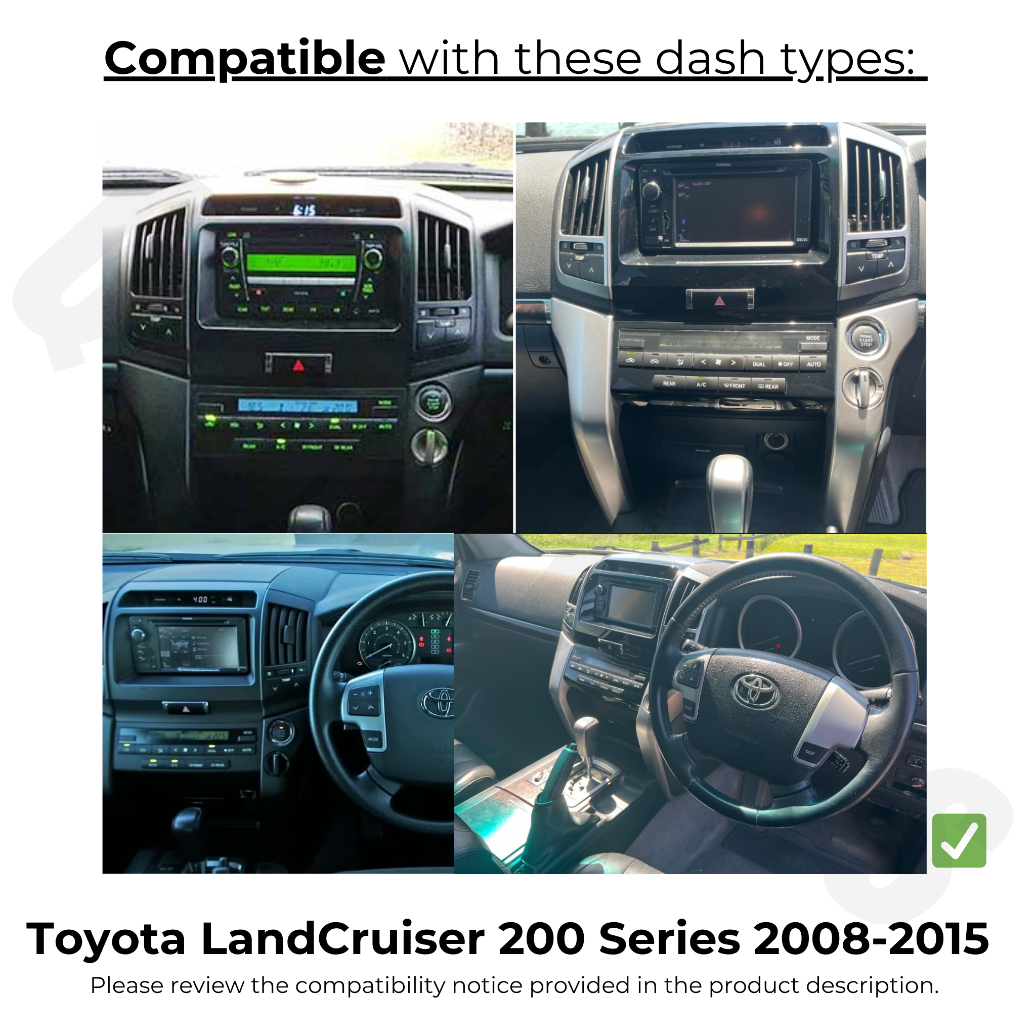 Toyota LandCruiser 200 Series 2008-2014 | Apple CarPlay & Android Auto Head Unit Upgrade Kit