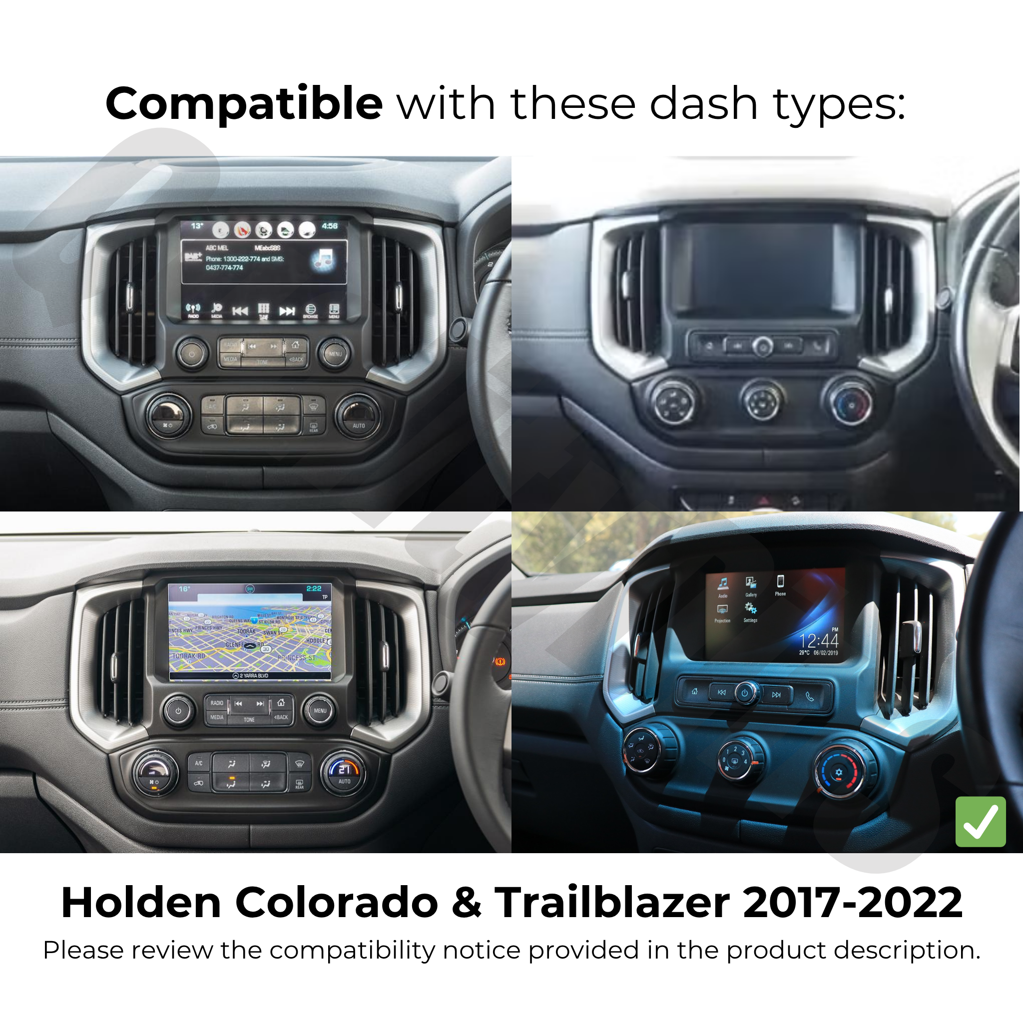 Holden Colorado & Trailblazer 2017-2022 | Apple CarPlay & Android Auto Head Unit Upgrade Kit
