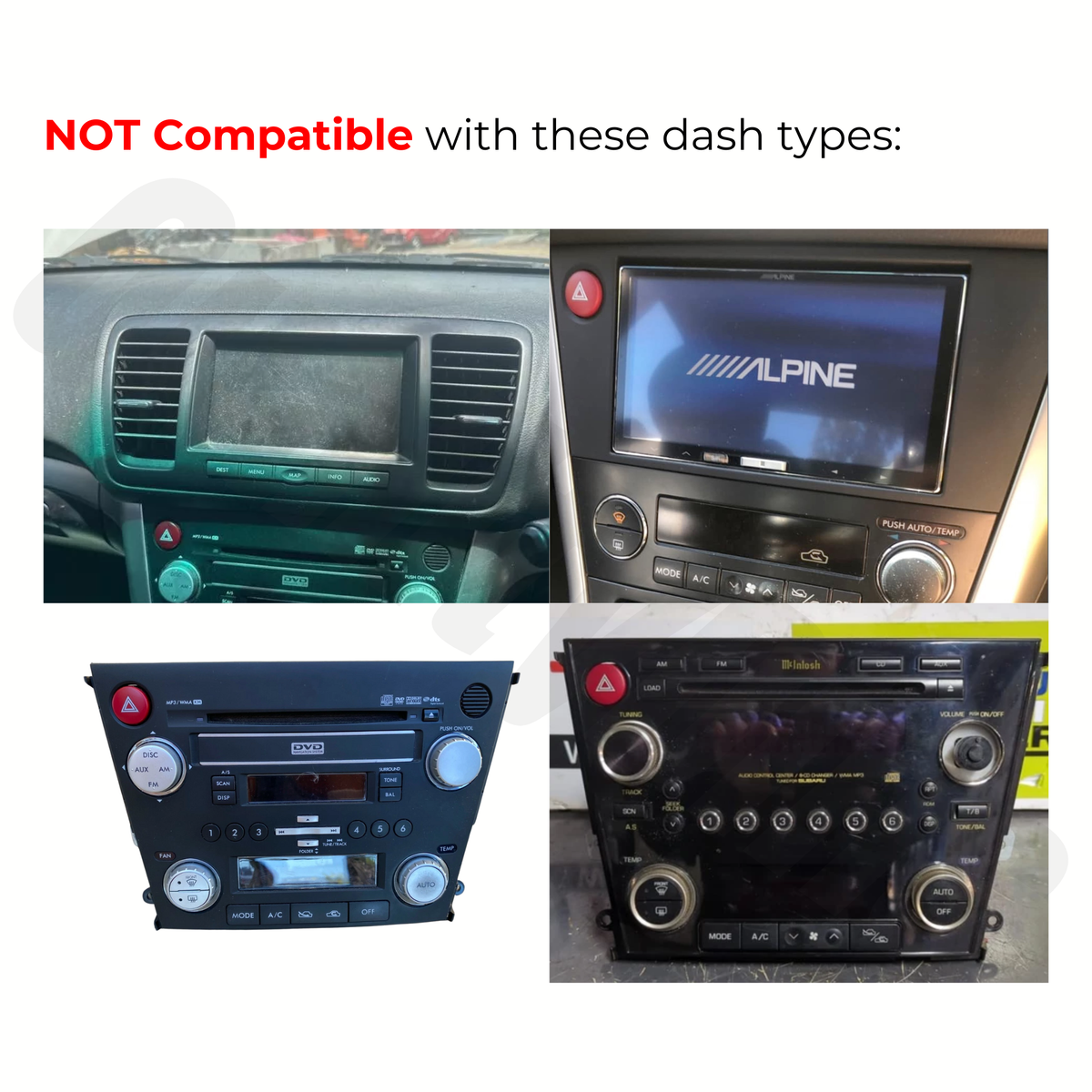 Subaru Liberty (Legacy) (2003-2009) & Subaru Outback (2004-2008) | Apple CarPlay & Android Auto Head Unit Upgrade Kit