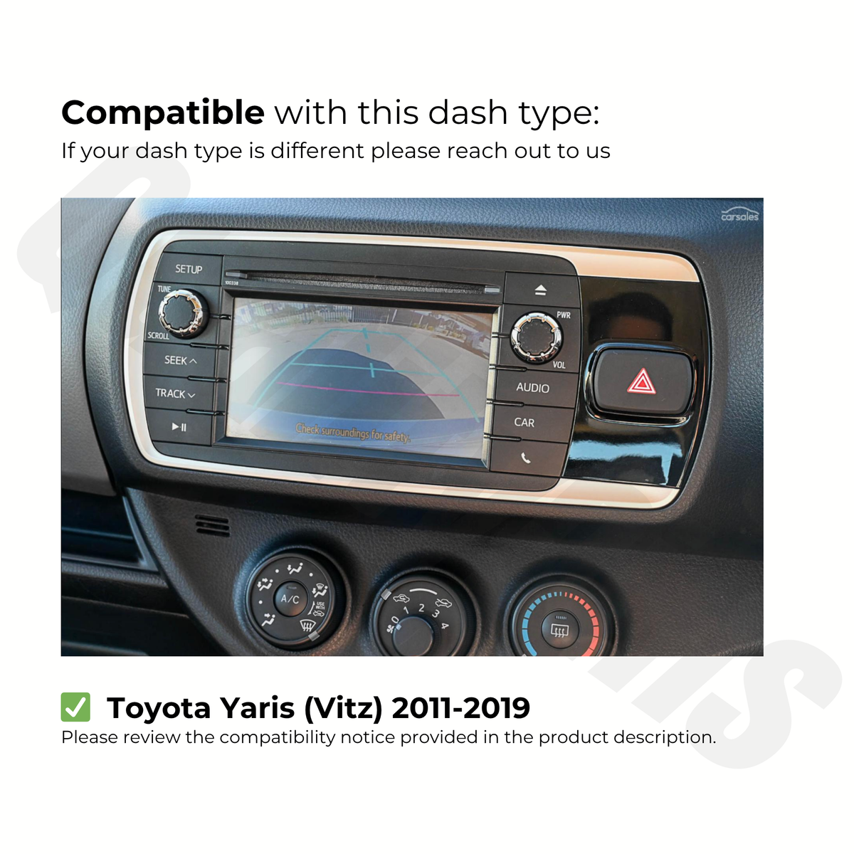 Toyota Yaris 2011-2019 | Apple CarPlay & Android Auto Head Unit Upgrade Kit