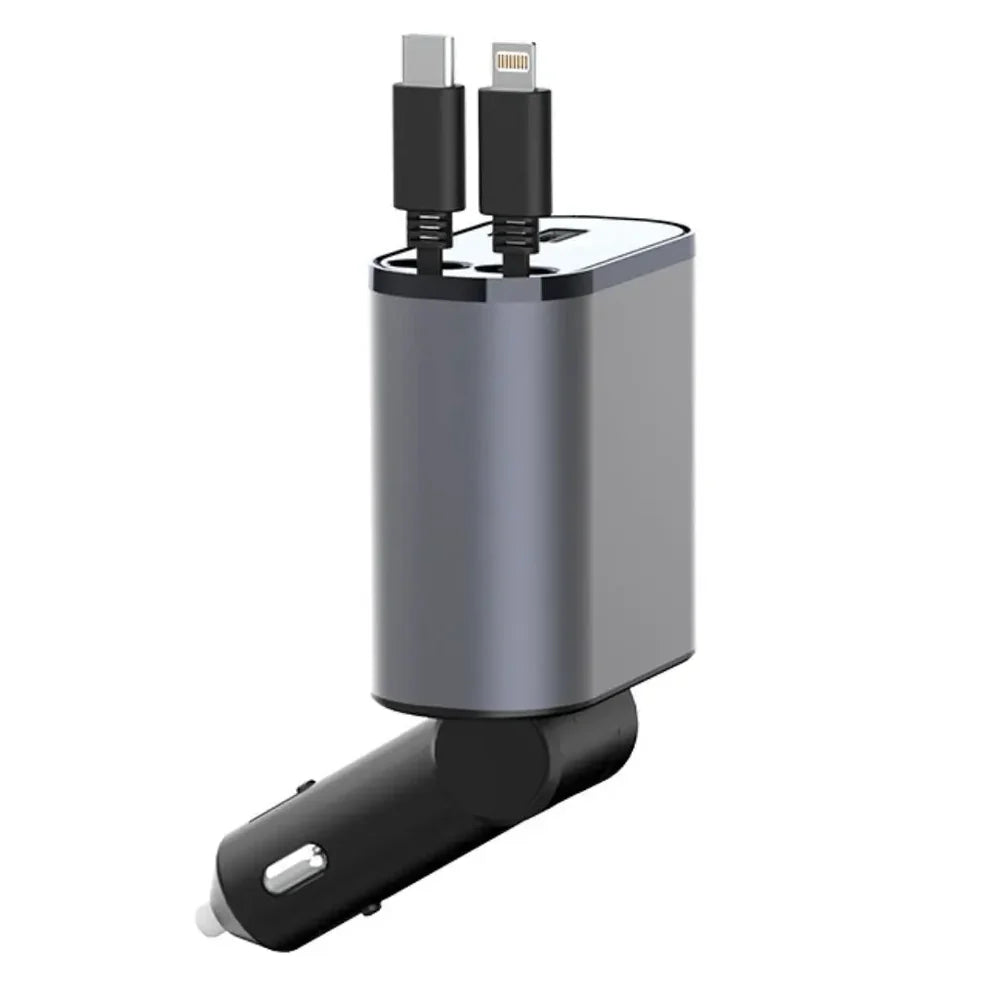 4 in 1 Retractable Phone Car Charger