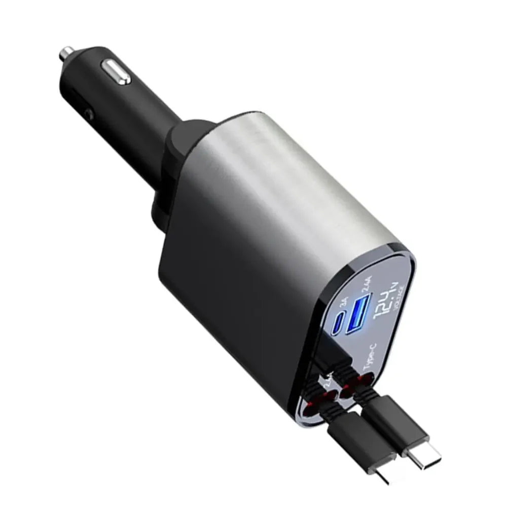 4 in 1 Retractable Phone Car Charger