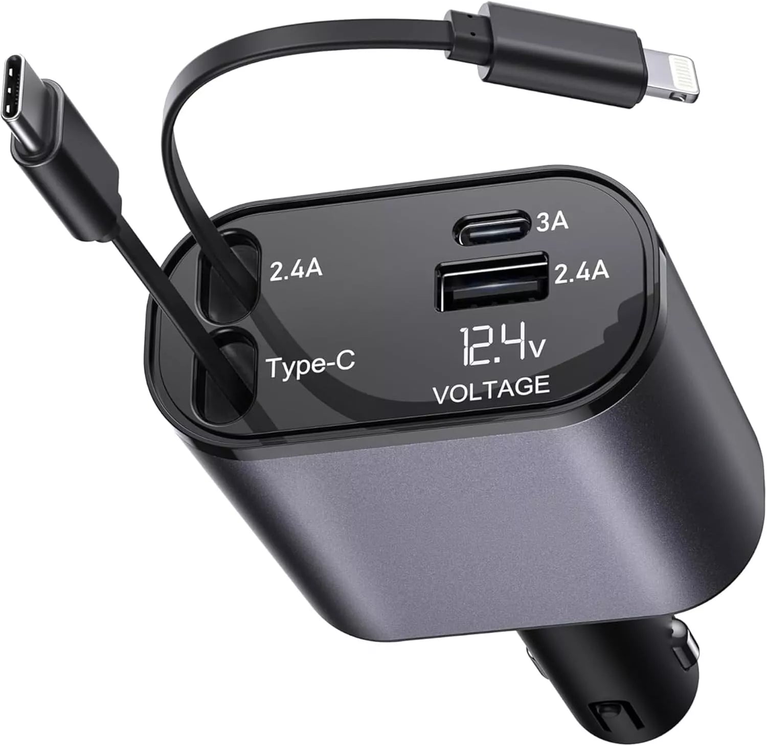 4 in 1 Retractable Phone Car Charger