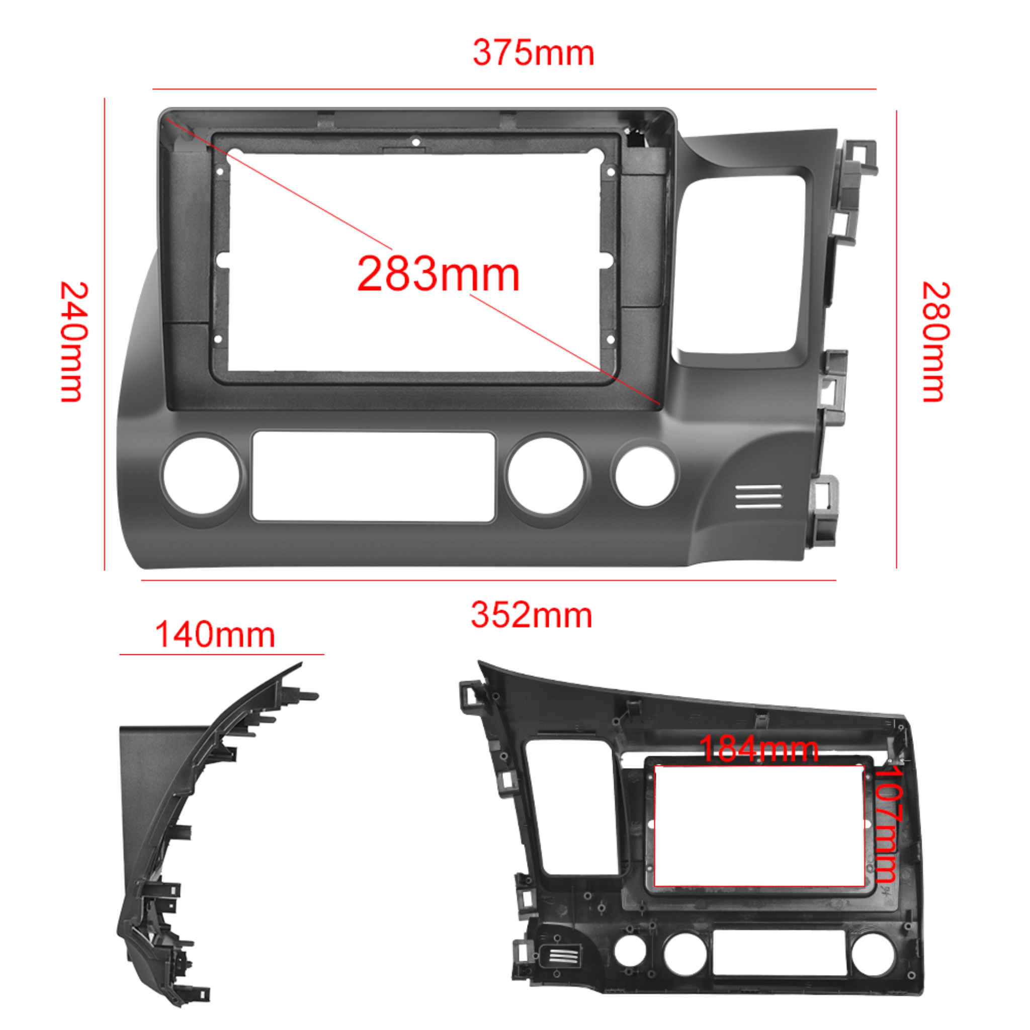 Honda Civic 2006-2011 Apple CarPlay and Android Auto Plug and Plug Head Unit Upgrade Kit