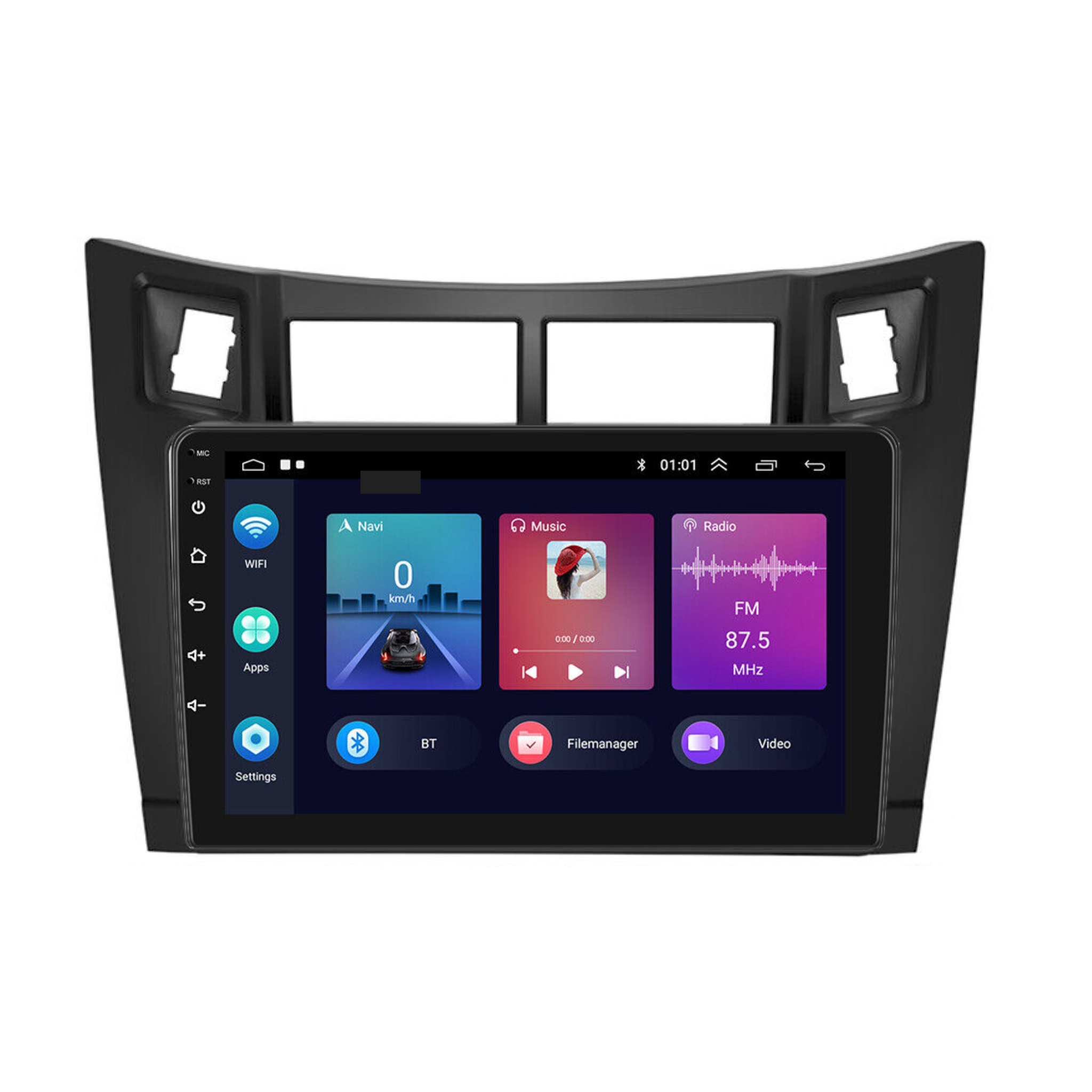 Toyota Yaris 2005-2012 Apple CarPlay and Android Auto Plug and Plug Head Unit Upgrade Kit