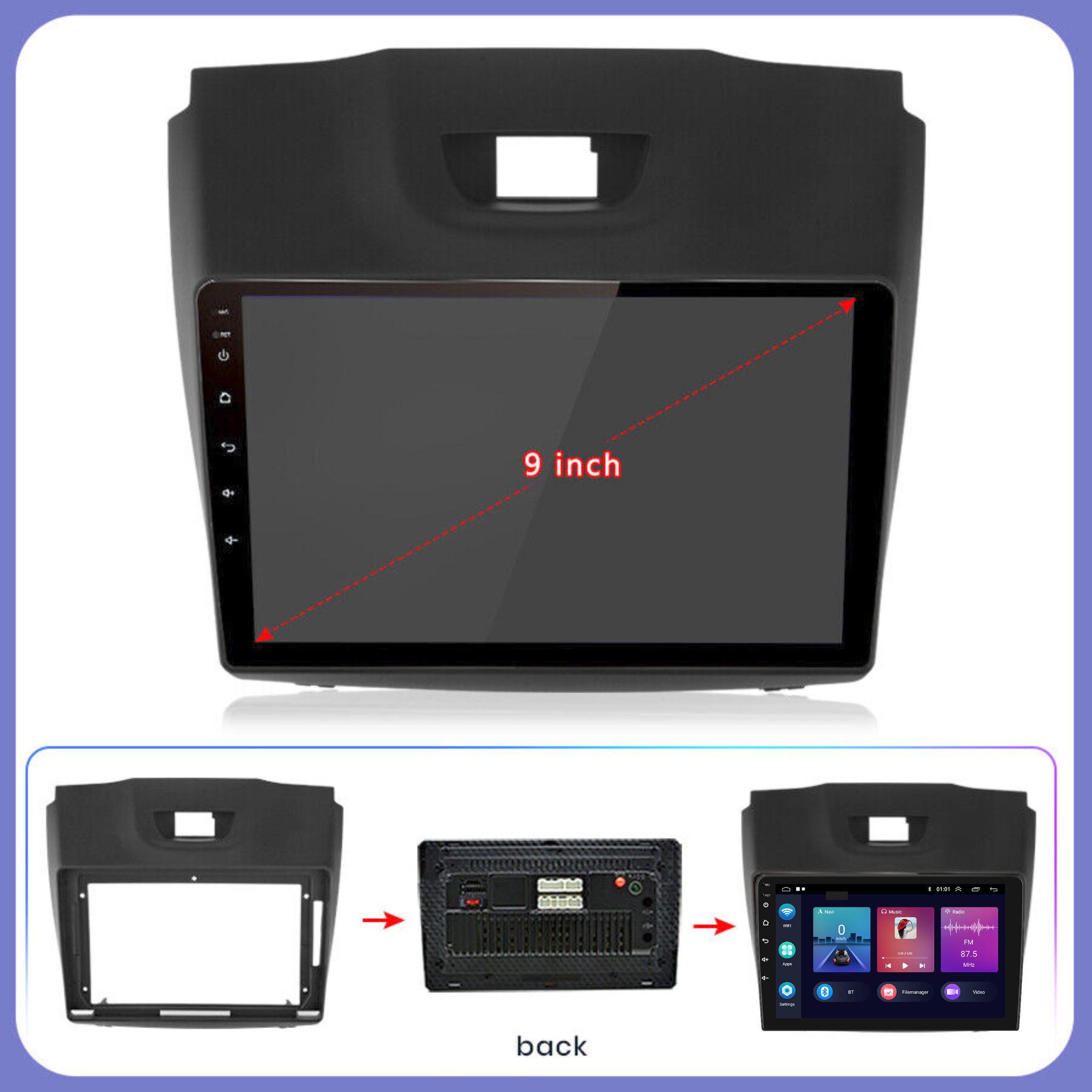 Isuzu D-Max & MU-X 2012–2018 | Apple CarPlay & Android Auto Head Unit Upgrade Kit