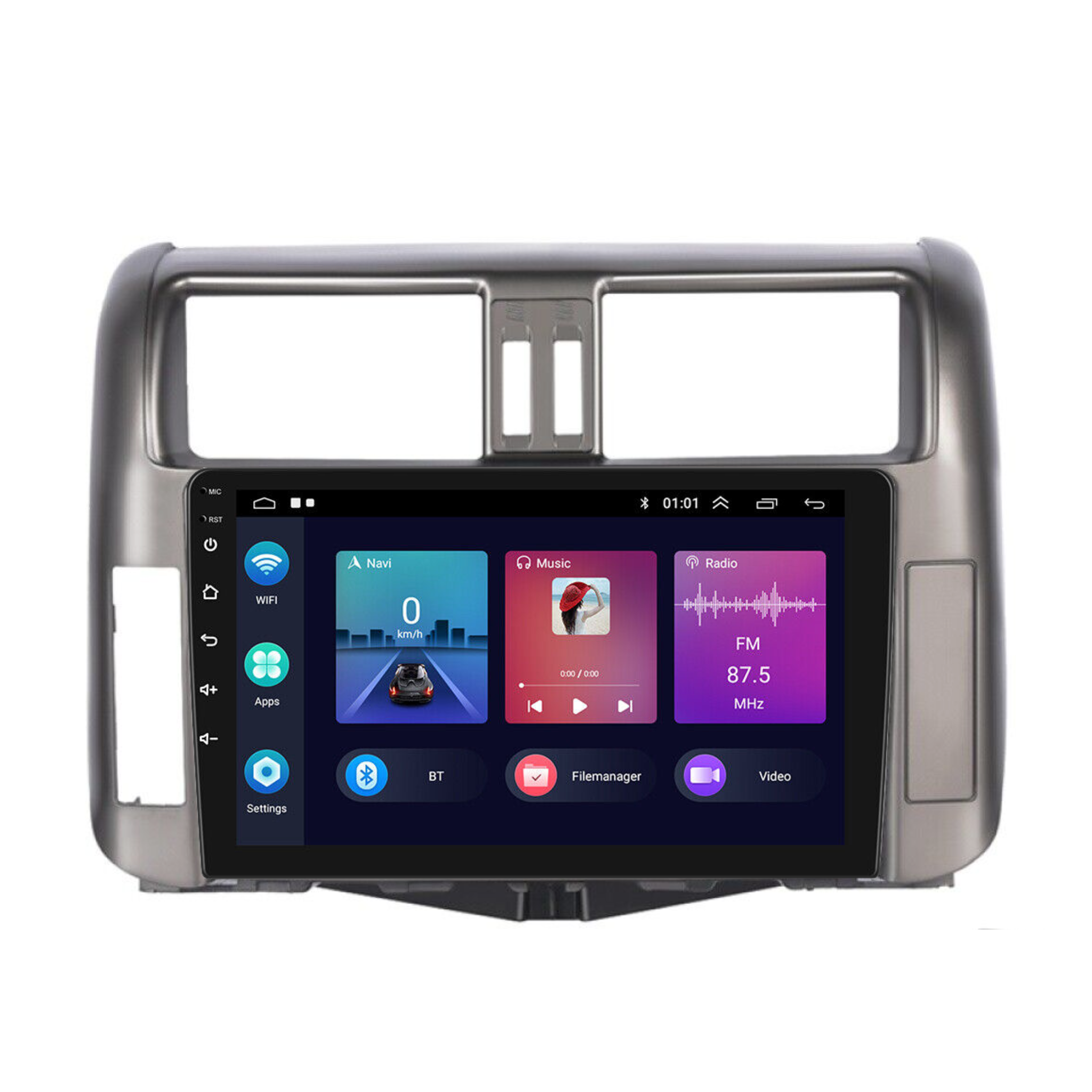 Toyota Prado 150 Series 2009-2013 Apple CarPlay and Android Auto Plug and Plug Head Unit Upgrade Kit