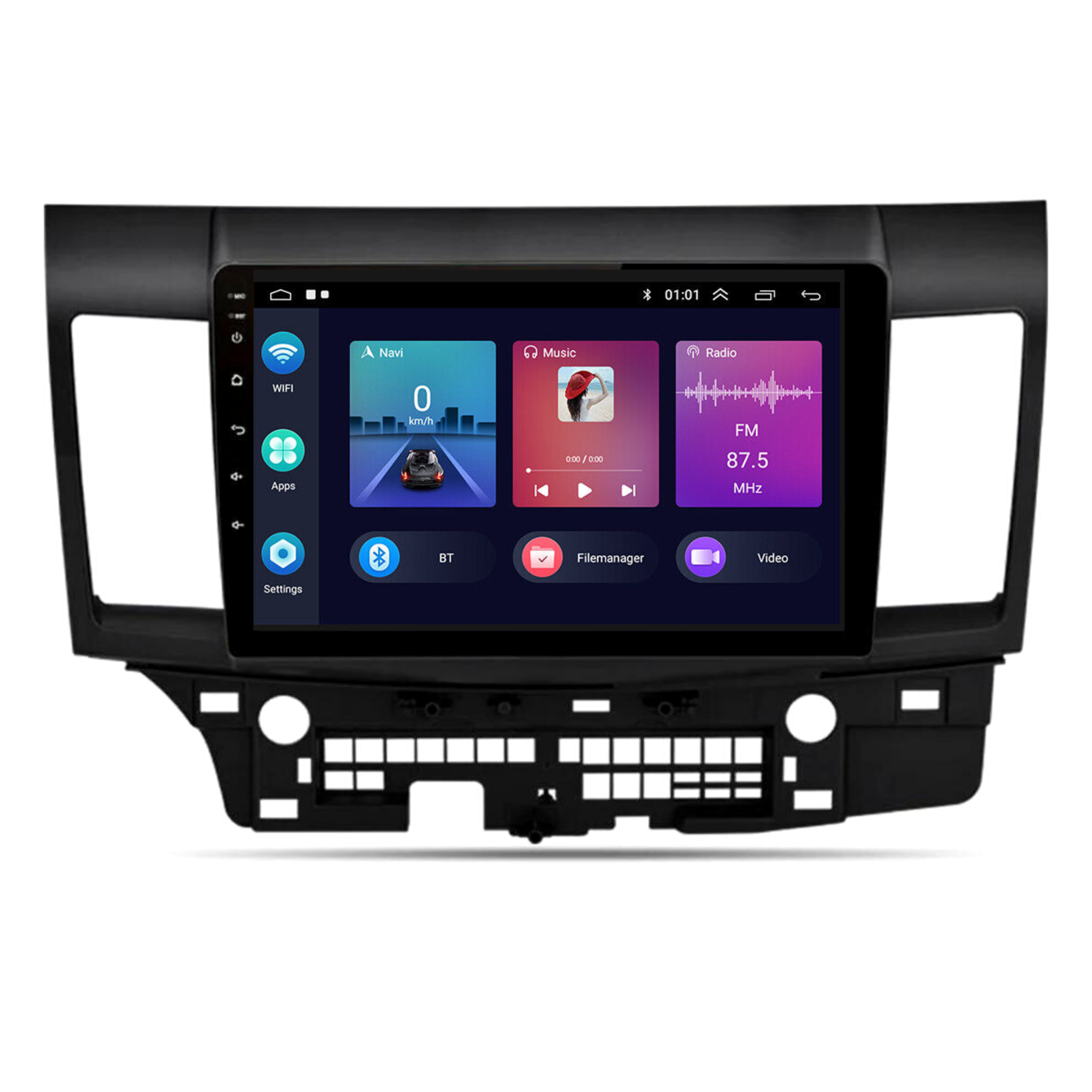 Mitsubishi Lancer 2007-2017 Apple CarPlay and Android Auto Plug and Plug Head Unit Upgrade Kit