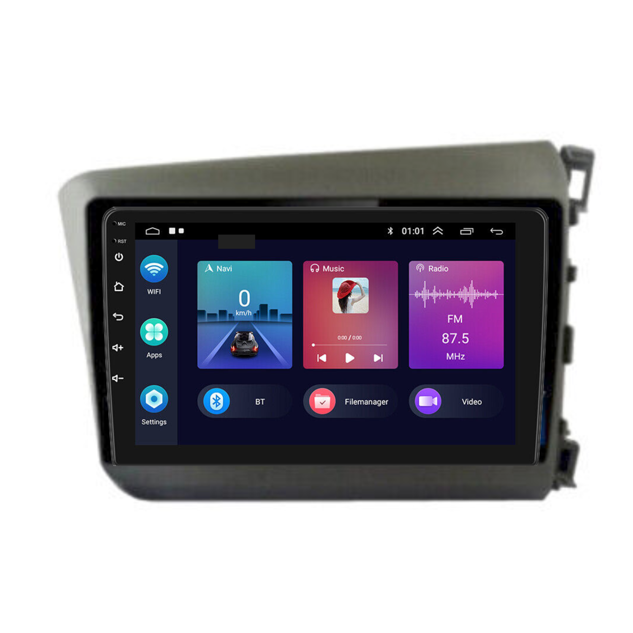 Honda Civic 2012-2015 Apple CarPlay and Android Auto Plug and Plug Head Unit Upgrade Kit