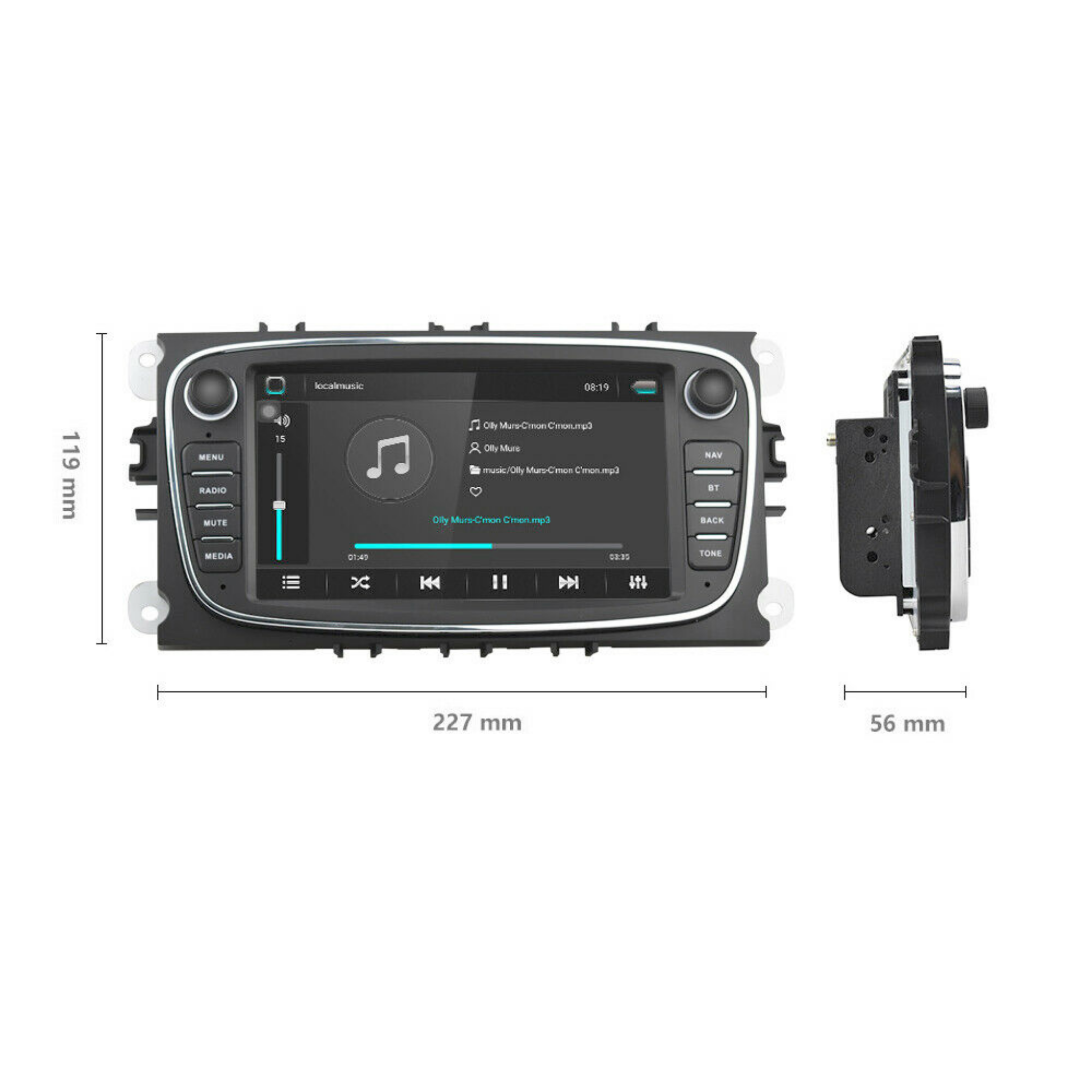 Ford Focus LV/LS/LT 2004-2011 | Apple CarPlay & Android Auto Head Unit Upgrade Kit | (7" Variant)