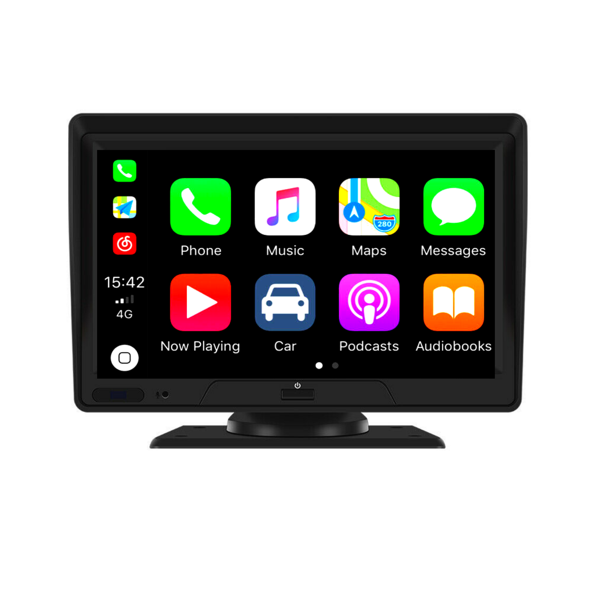 Wireless Apple CarPlay & Android Auto CarTablet + Built In Dash Camera (7")