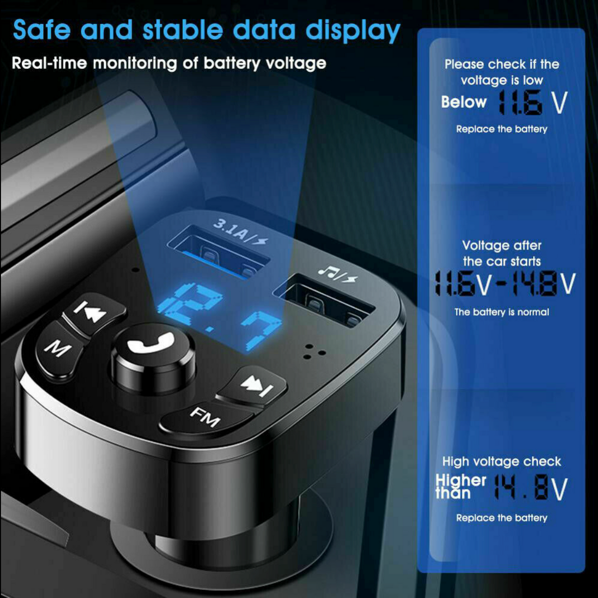 Wireless Bluetooth FM Transmitter