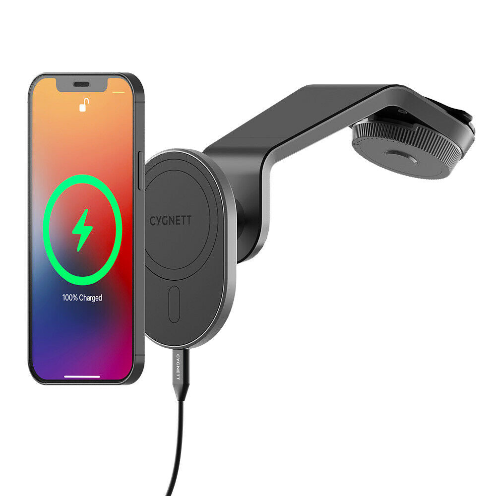 Magnetic Wireless Charger - Mounts to the Window/Dash | Fast Charging