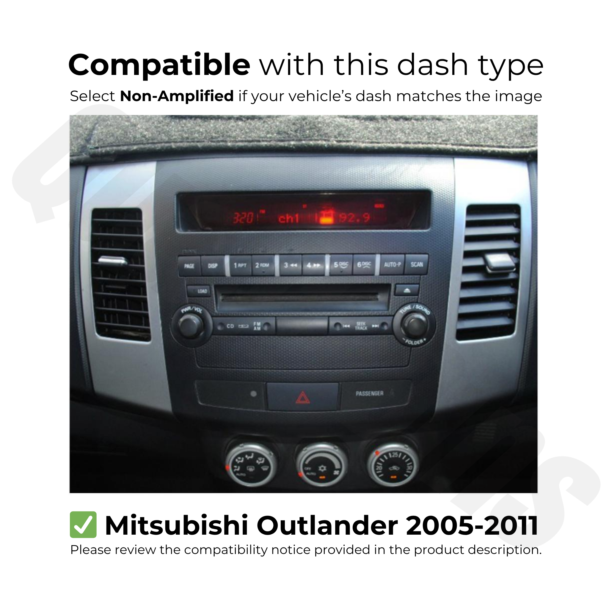 Mitsubishi Outlander 2006-2012 (ZG, ZH  | Apple CarPlay & Android Auto Head Unit Upgrade Kit