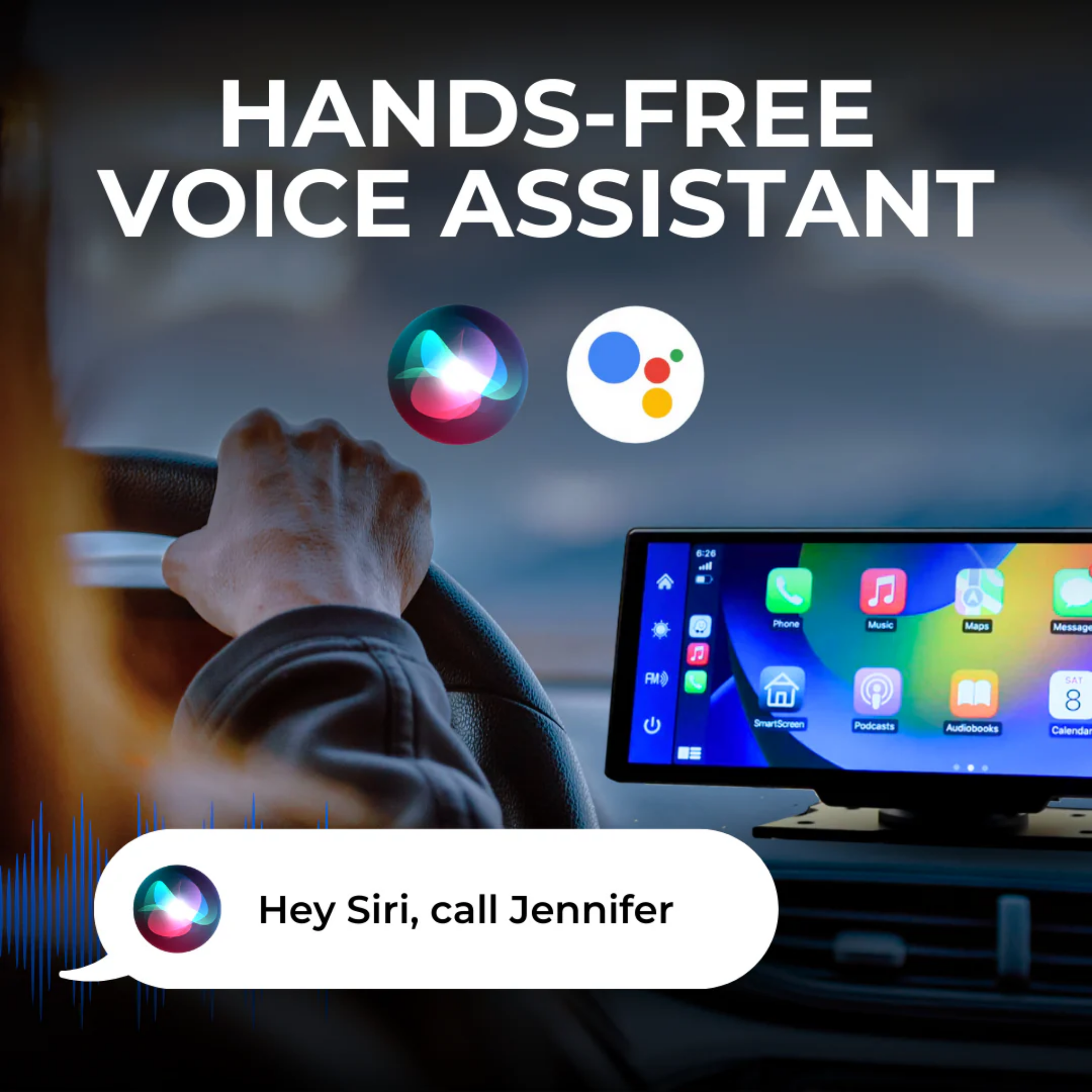 Wireless Apple CarPlay & Android Auto CarTablet (10.26")