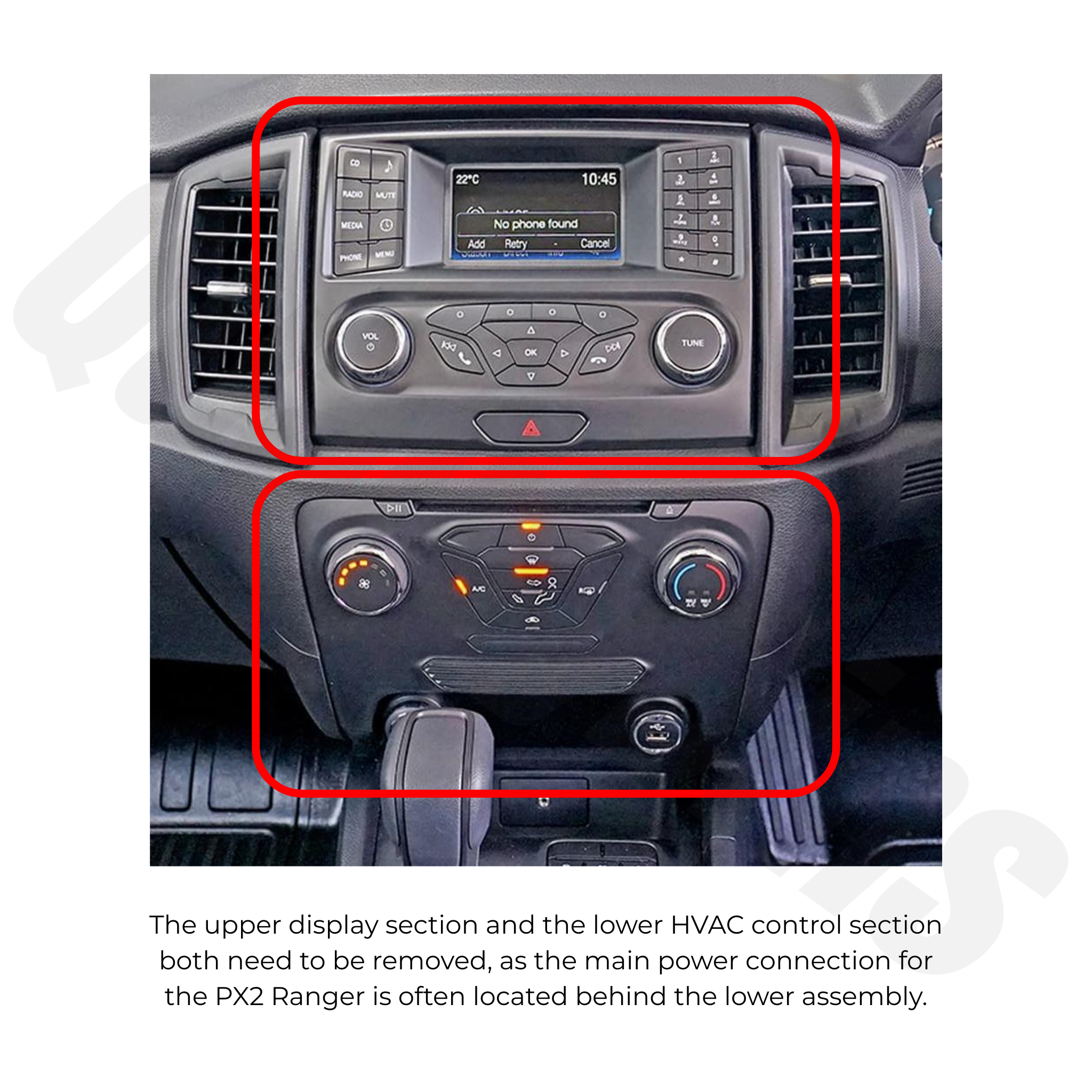 Ford Ranger PX2 2015-2019  | Apple CarPlay & Android Auto Head Unit Upgrade Kit
