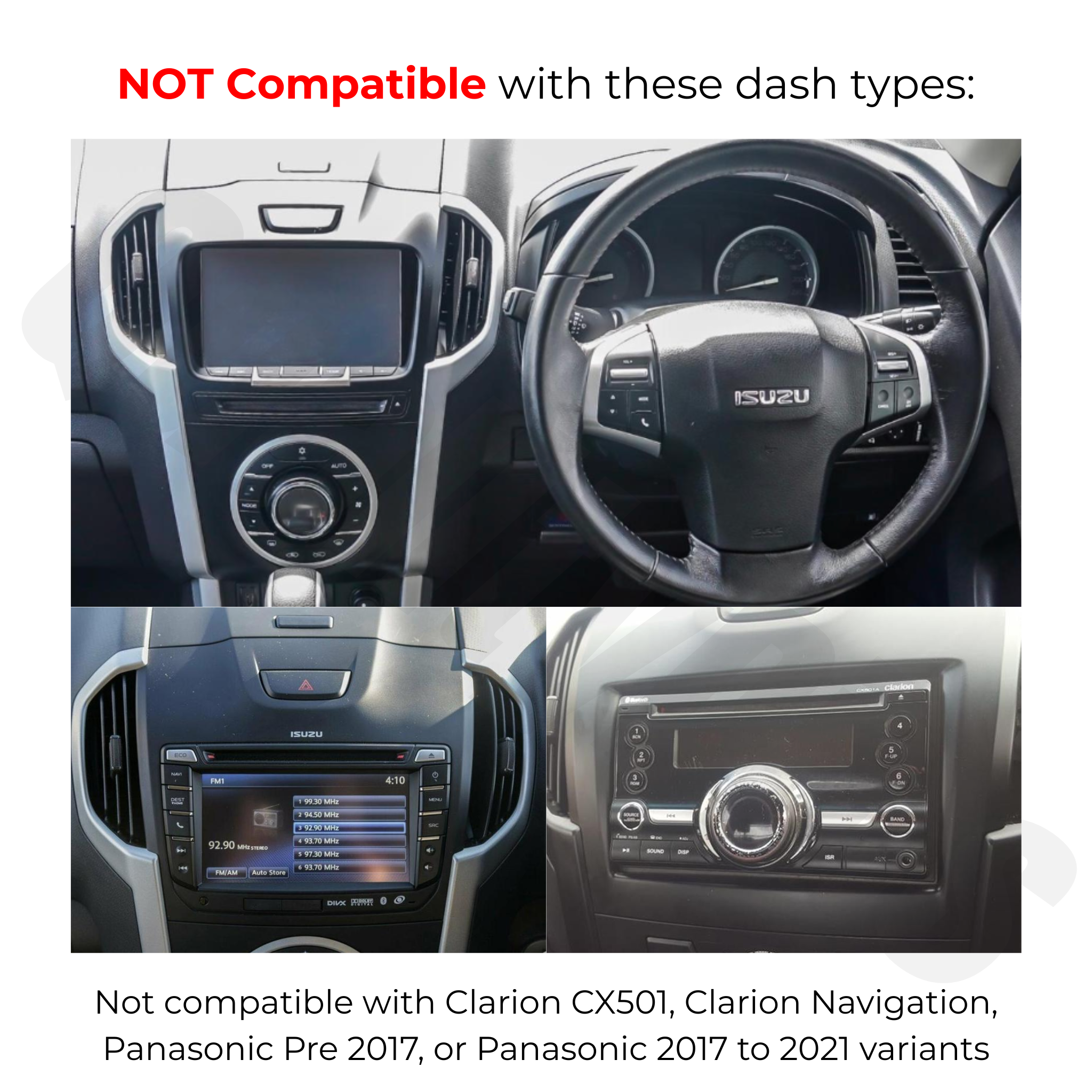 Isuzu D-Max & MU-X 2012–2017 | Apple CarPlay & Android Auto Head Unit Upgrade Kit