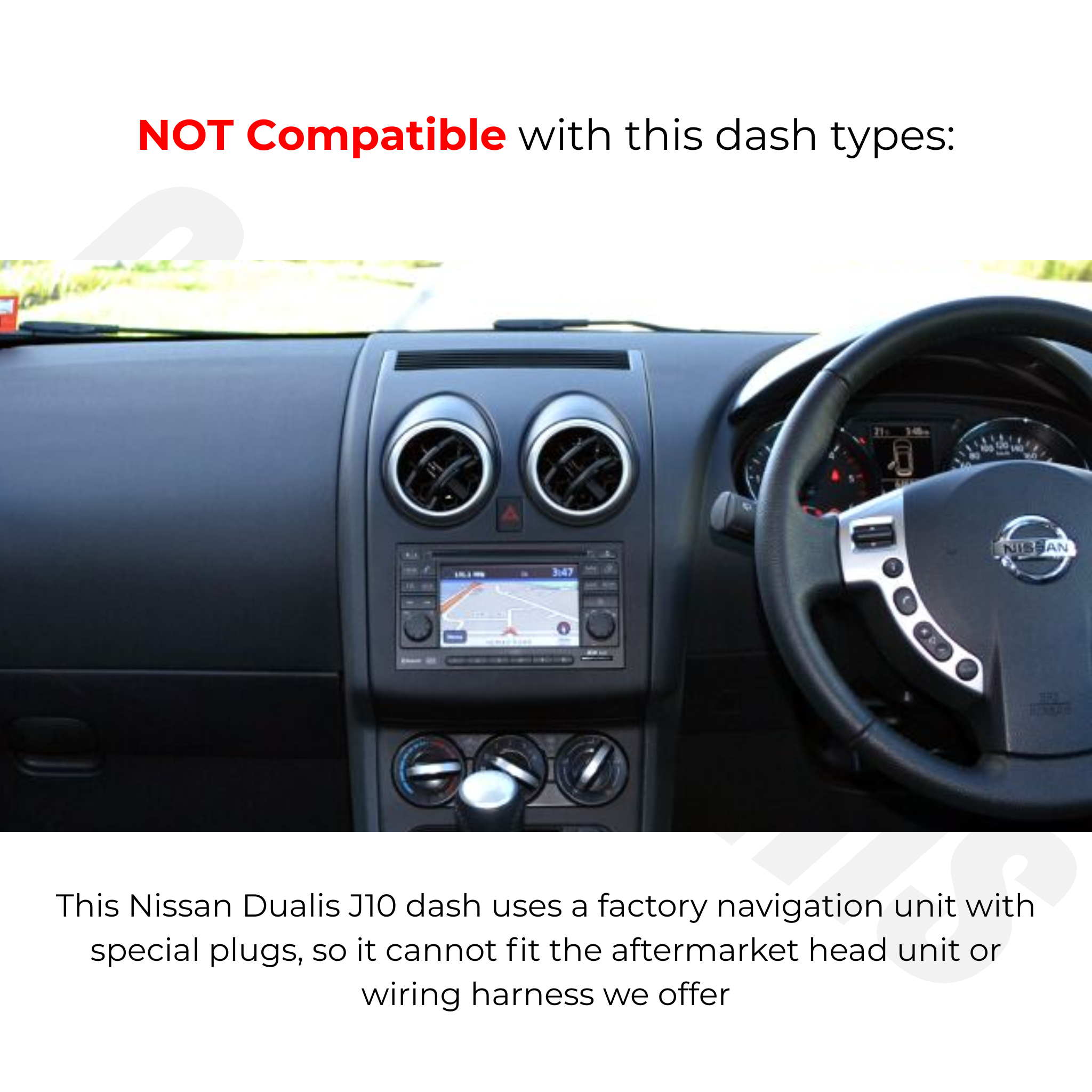 Nissan Dualis 2007-2013 | Apple CarPlay & Android Auto Head Unit Upgrade Kit