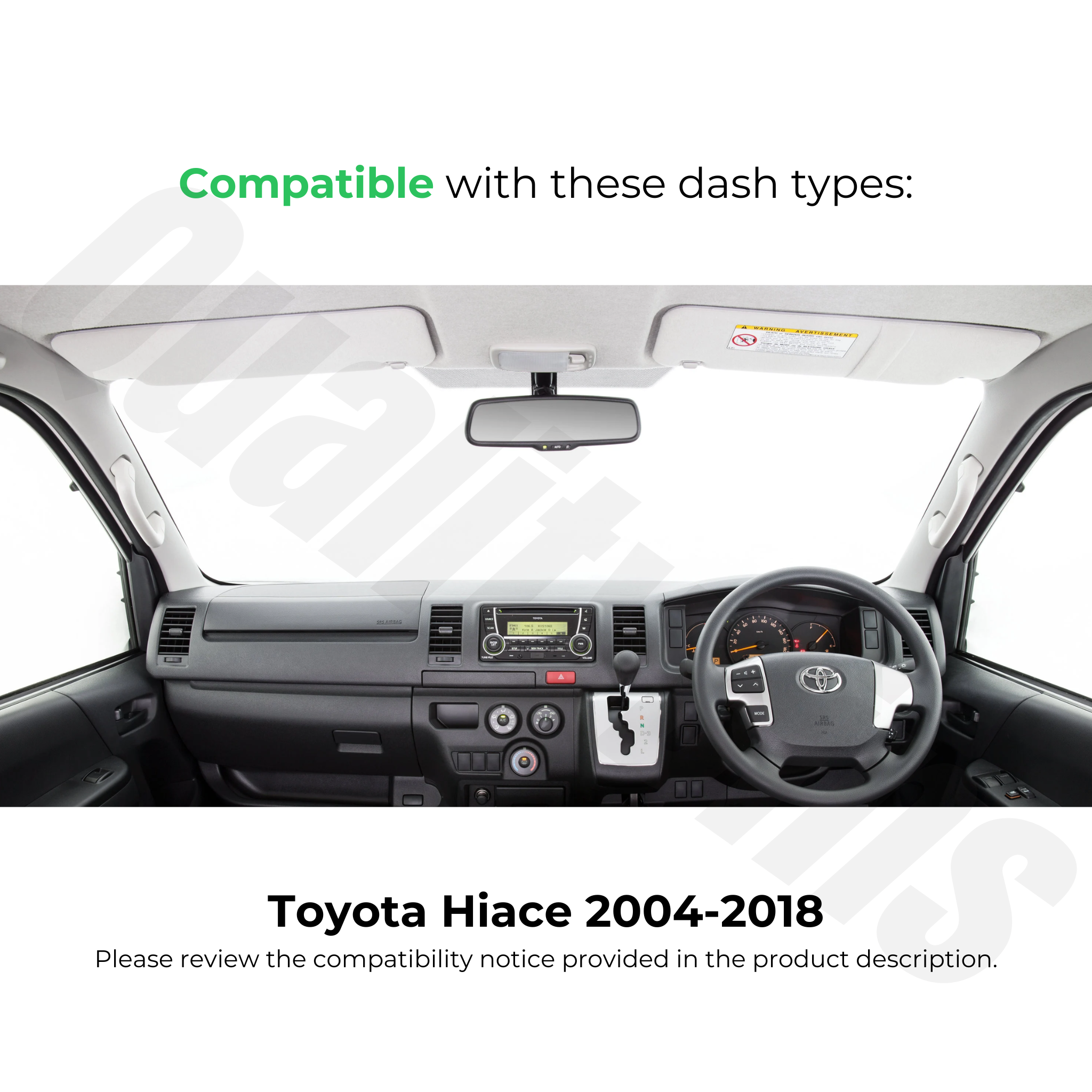Toyota HiAce 2004-2018 | Apple CarPlay & Android Auto Head Unit Upgrade Kit