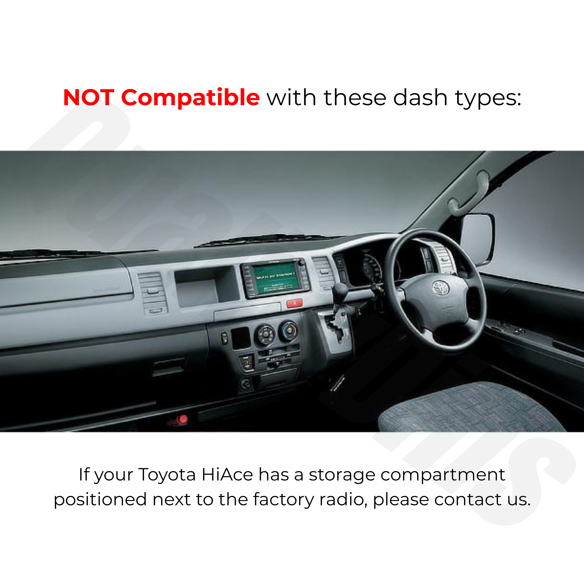 Toyota HiAce 2004-2018 | Apple CarPlay & Android Auto Head Unit Upgrade Kit