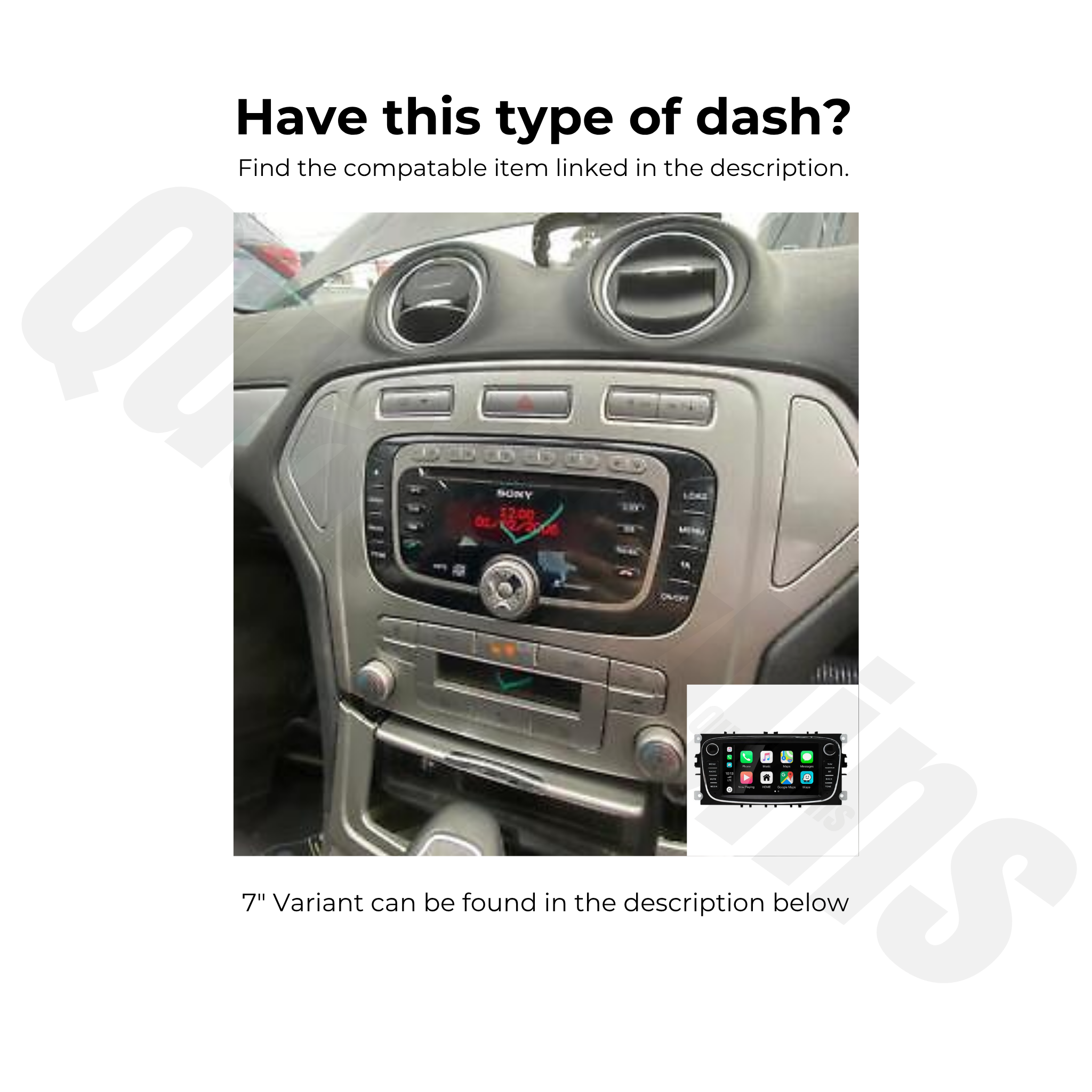 Ford Mondeo 2007-2014 (MA/MB/MC) | Apple CarPlay & Android Auto Head Unit Upgrade Kit