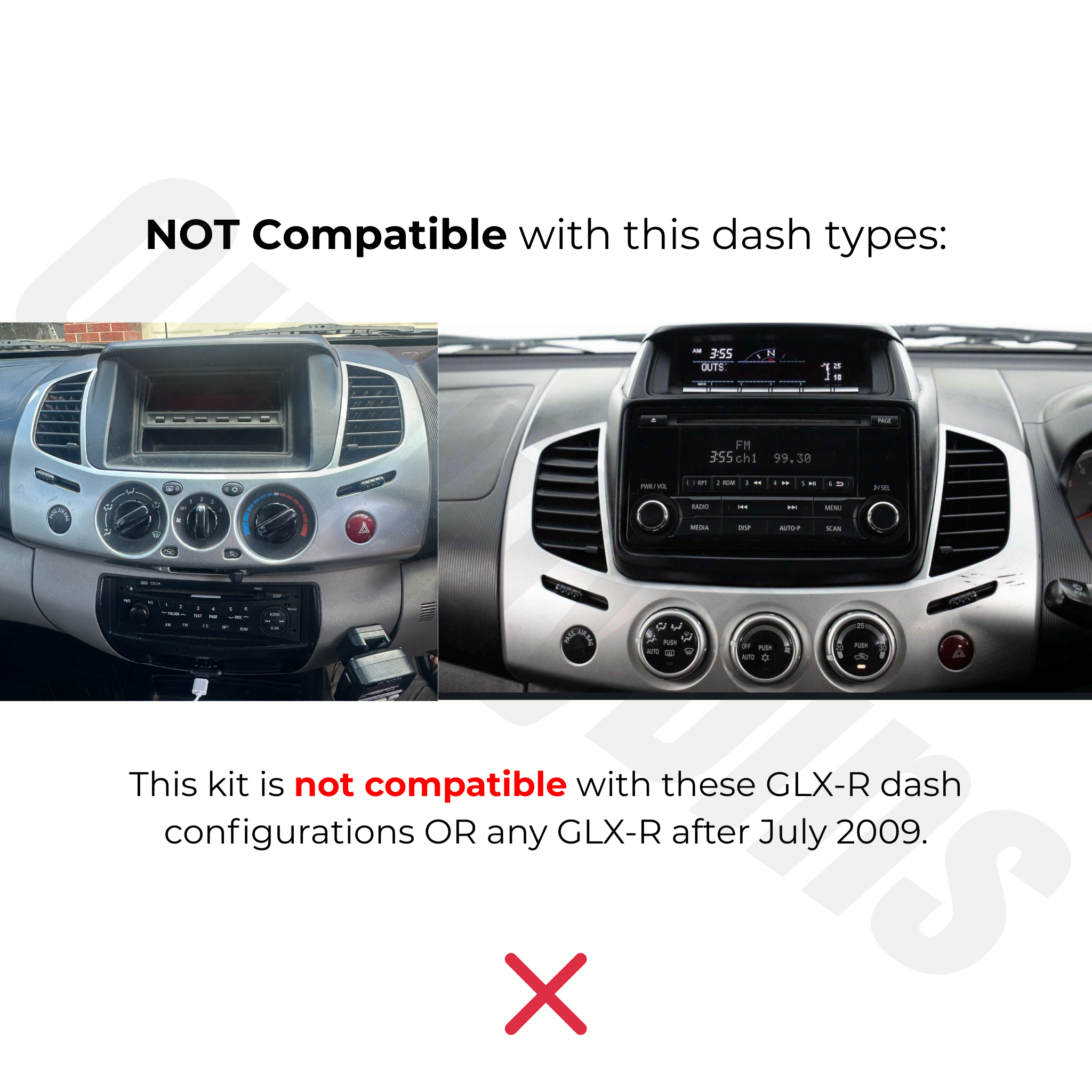 Mitsubishi Triton (MN & ML Series) 2006-2015 | Apple CarPlay & Android Auto Head Unit Upgrade Kit