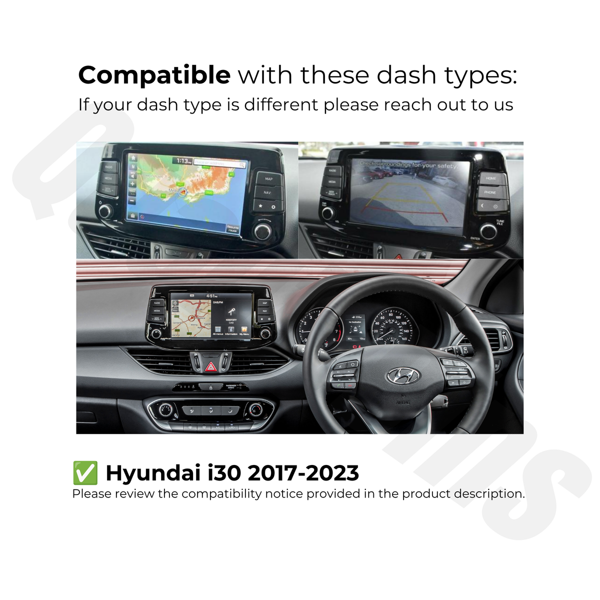 Hyundai i30 2017-2023 | Apple CarPlay & Android Auto Head Unit Upgrade Kit