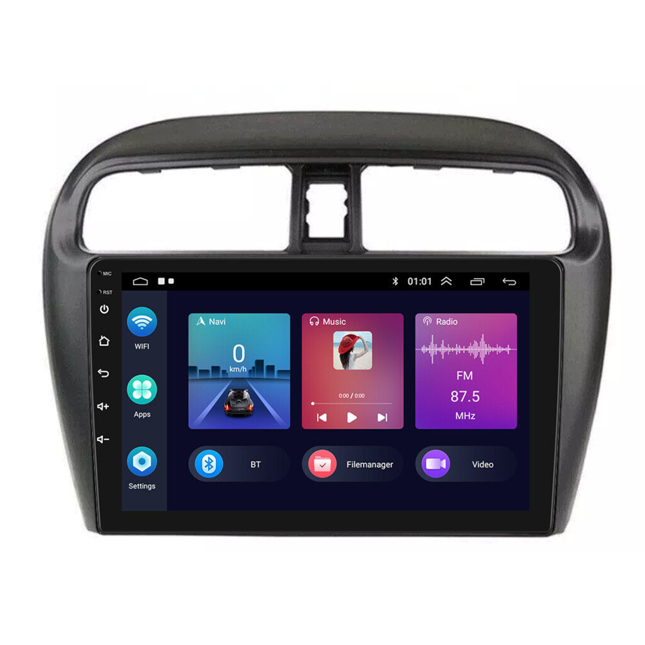 Mitsubishi Mirage 2012-2018 Apple CarPlay and Android Auto Plug and Plug Head Unit Upgrade Kit